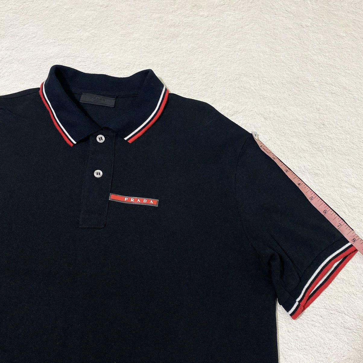 Prada 🔥RARE🔥 Prada Red Tab Poloshirt Size US L / EU 52-54 / 3 - 7 Thumbnail