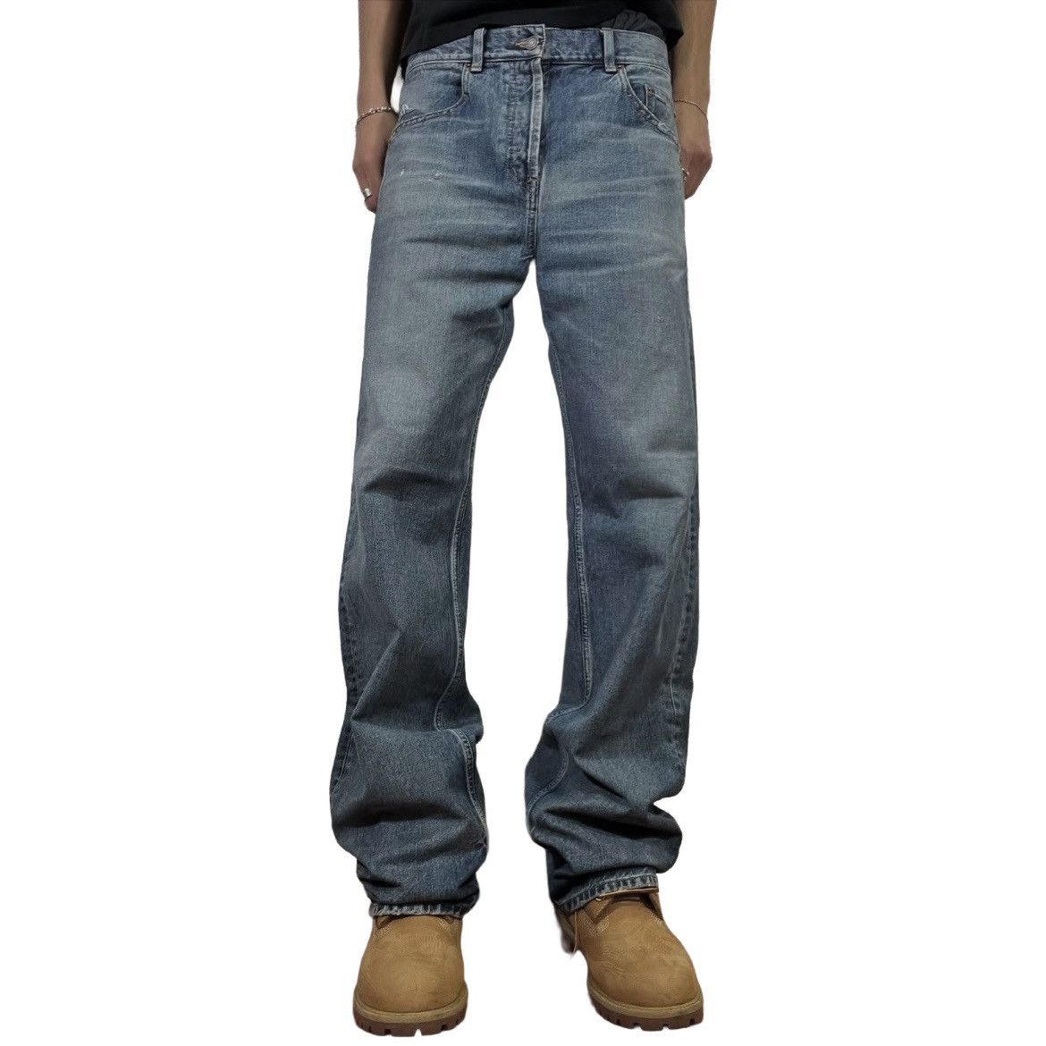 Saint Laurent Paris Saint Laurent D45 Wide Leg Jeans Size US 29 - 1 Thumbnail