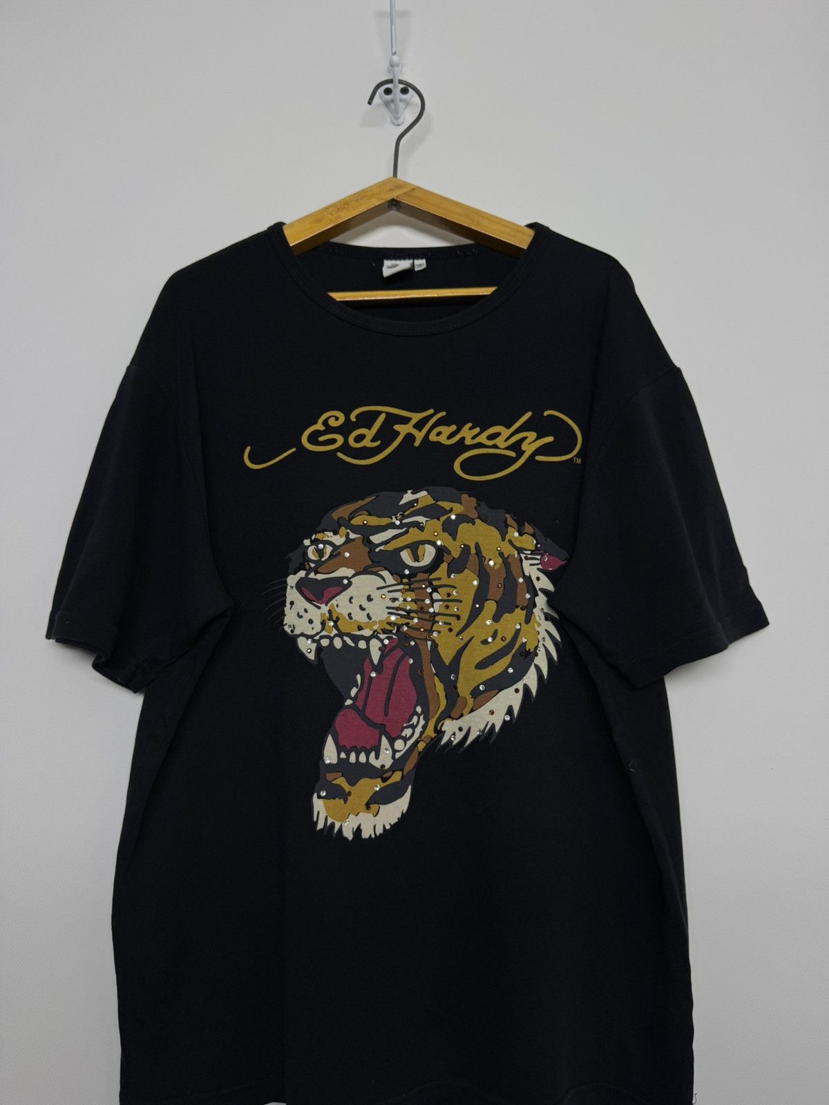 Ed Hardy Vintage 90's Ed Hardy Japanese Tiger Tattoo Y2K T-shirt Size XXL / US 16-18 / IT 52-54 - 3 Thumbnail