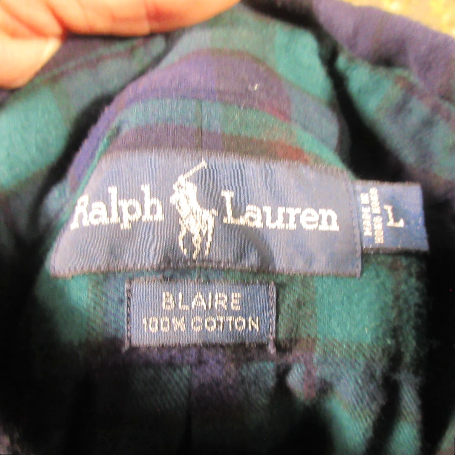 Polo Ralph Lauren VTG Polo Ralph Lauren Flannel Shirt Mens L Oversized Black Watch Plaid EUC Shirt Button-Up Slim Fit Men’s Blue Cotton Casual Vintage Size US L / EU 52-54 / 3 - 3 Thumbnail