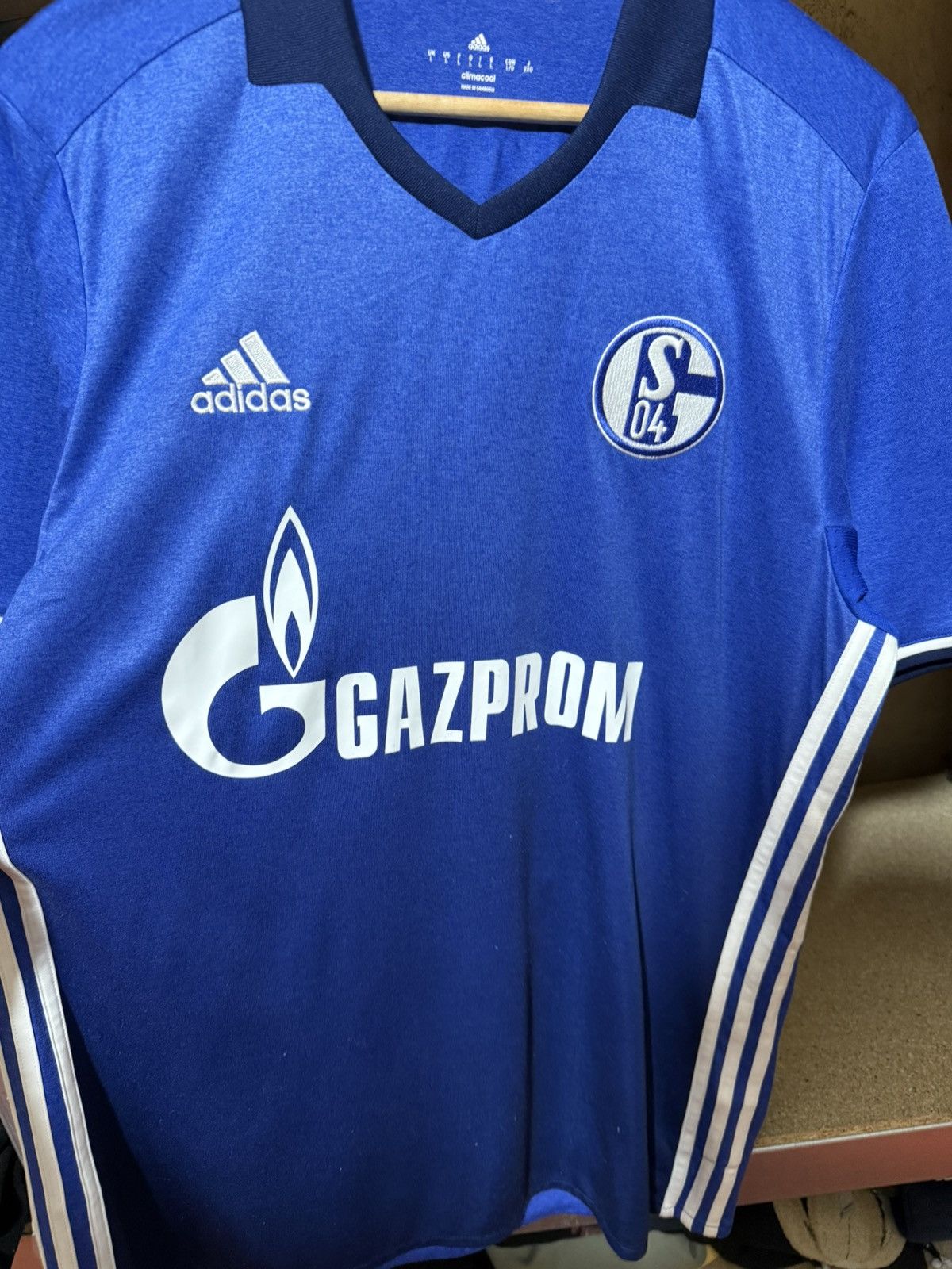Adidas × Vintage Adidas SCHALKE 2016 2017 HOME Bentaleb Soccer Jersey Size US L / EU 52-54 / 3 - 7 Thumbnail