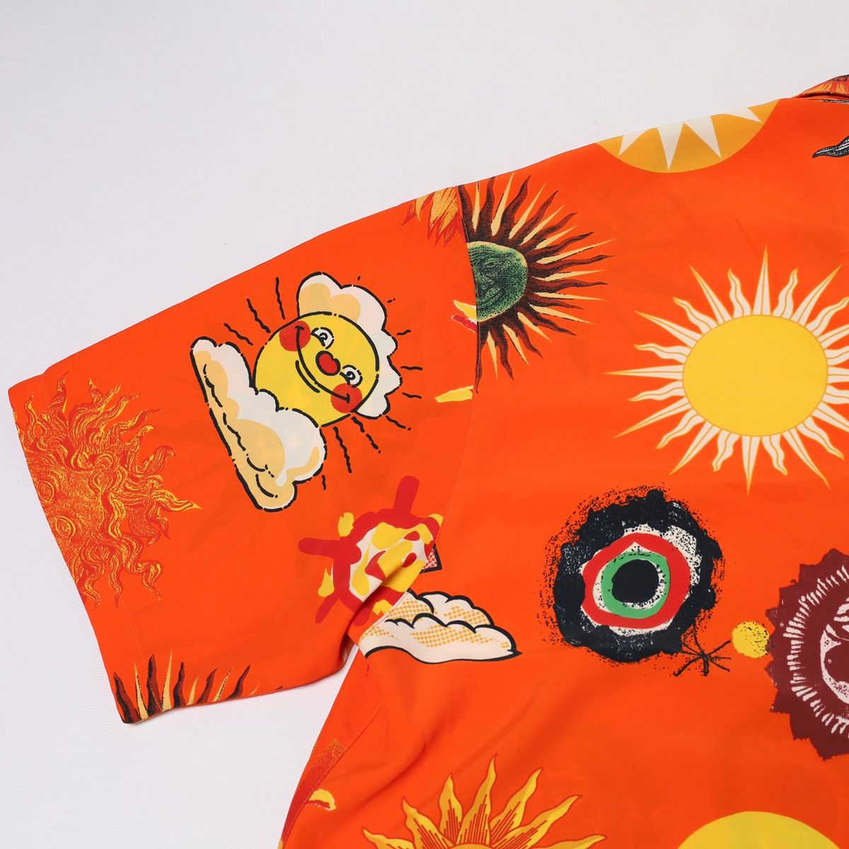 Moschino Moschino Jeans Vintage Short Sleeve Shirt Printed Orange Sun Size US M / EU 48-50 / 2 - 13 Thumbnail