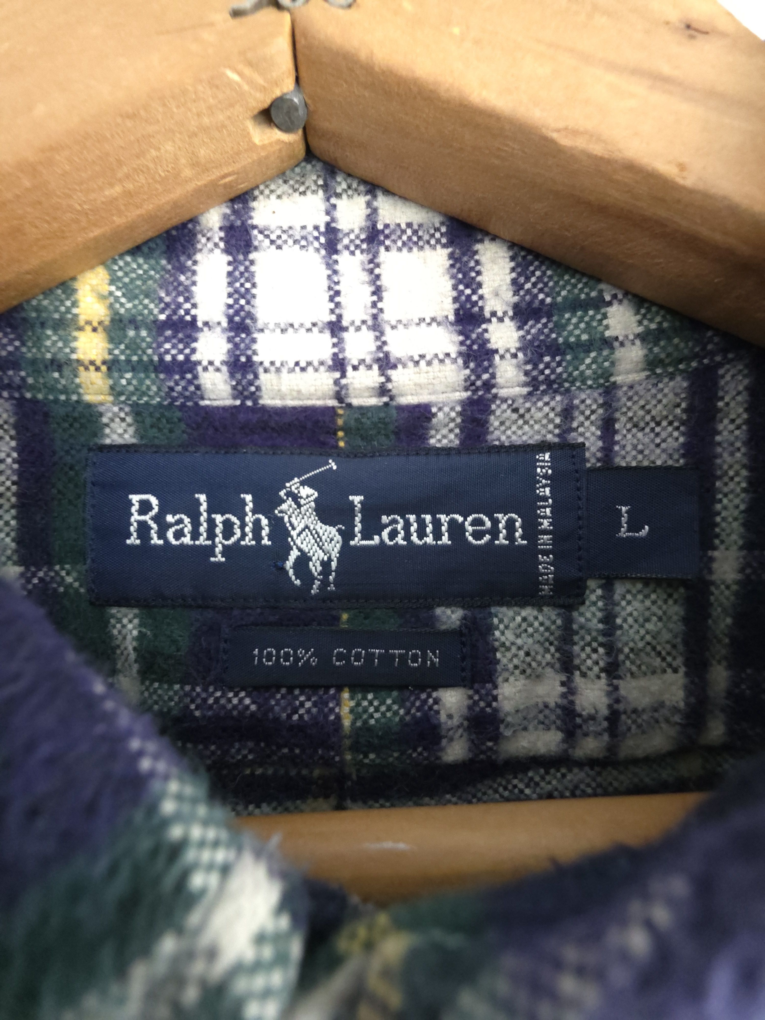 Polo Ralph Lauren Polo Ralph Lauren %100 Cotton Heavyweight Plaid L/S Size US L / EU 52-54 / 3 - 2 Thumbnail
