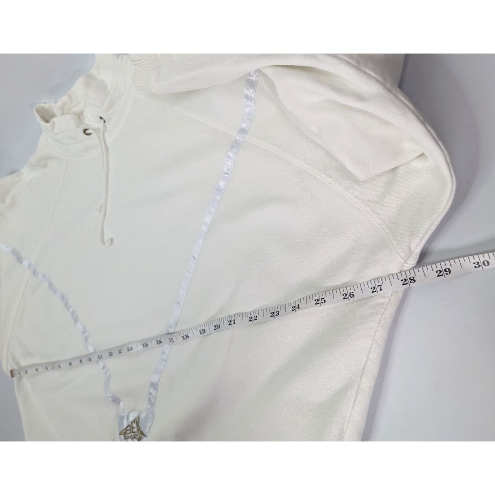 Vintage VINTAGE Benger Sweatshirt Women 38 White Drawstring Pullover 80s 90s Austria Size XS / US 0-2 / IT 36-38 - 5 Thumbnail