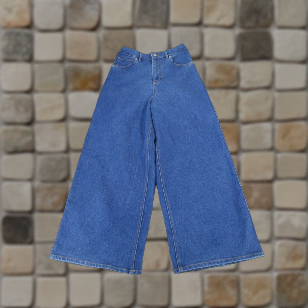 Denime VINTAGE Rae Feather Women's Jeans Wide Leg High Rise S Medium Wash Denim Casual Size 28" / US 6 / IT 42 - 1 Thumbnail