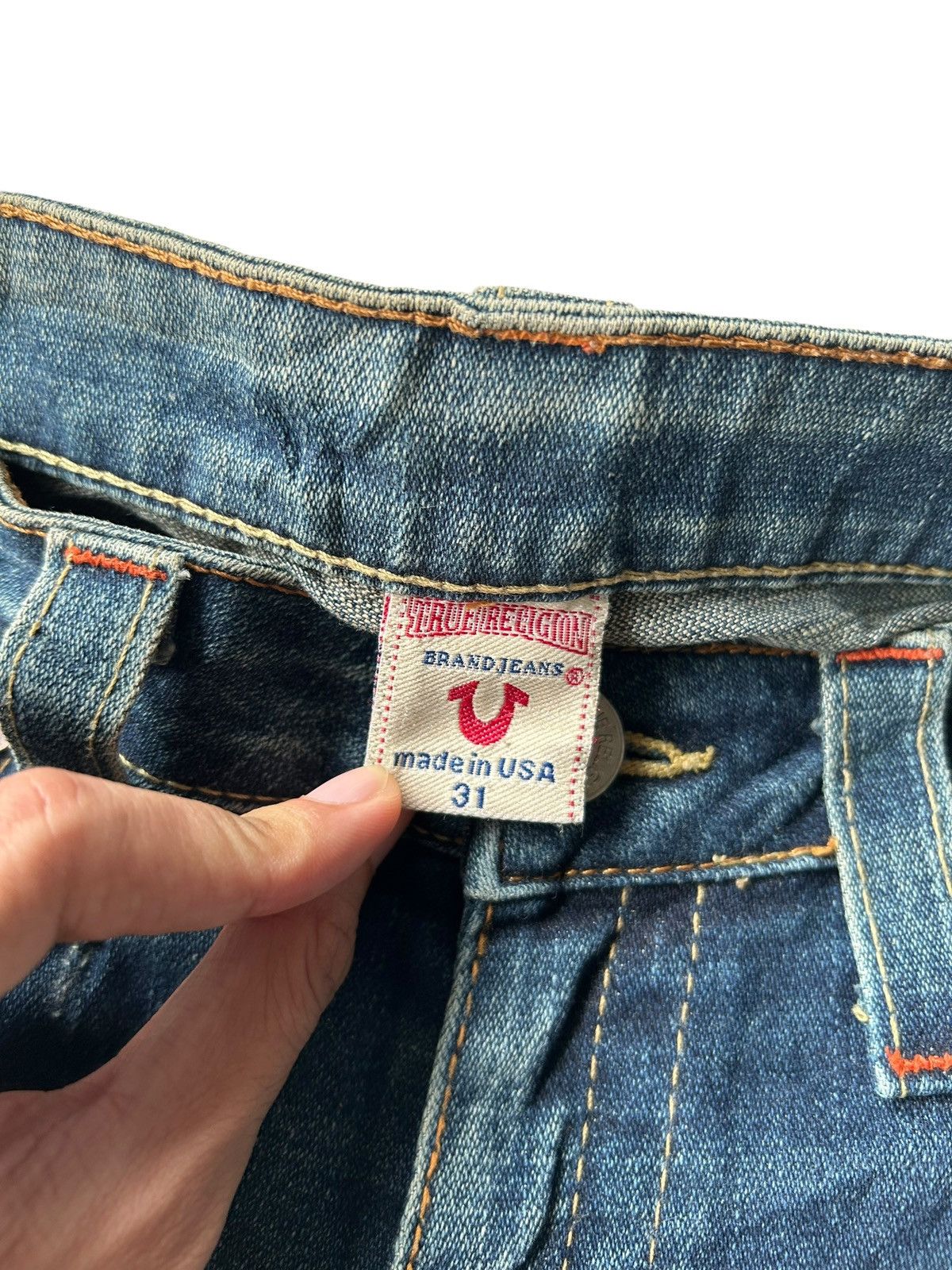 True Religion True Religion Flare Distressed Denim Made in Usa ☠️ Size US 34 / EU 50 - 6 Thumbnail