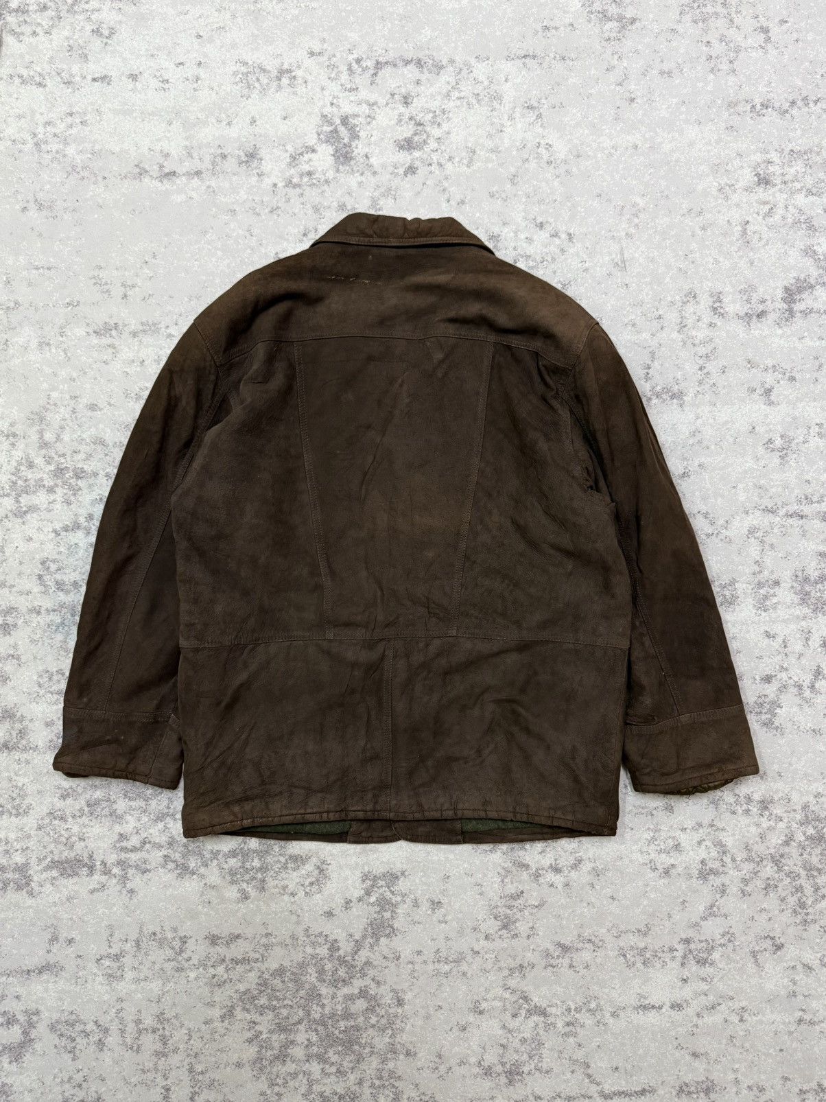 Vintage Vintage Victory Boat Line Suede Brown Jacket Wool lined Size US L / EU 52-54 / 3 - 11 Thumbnail