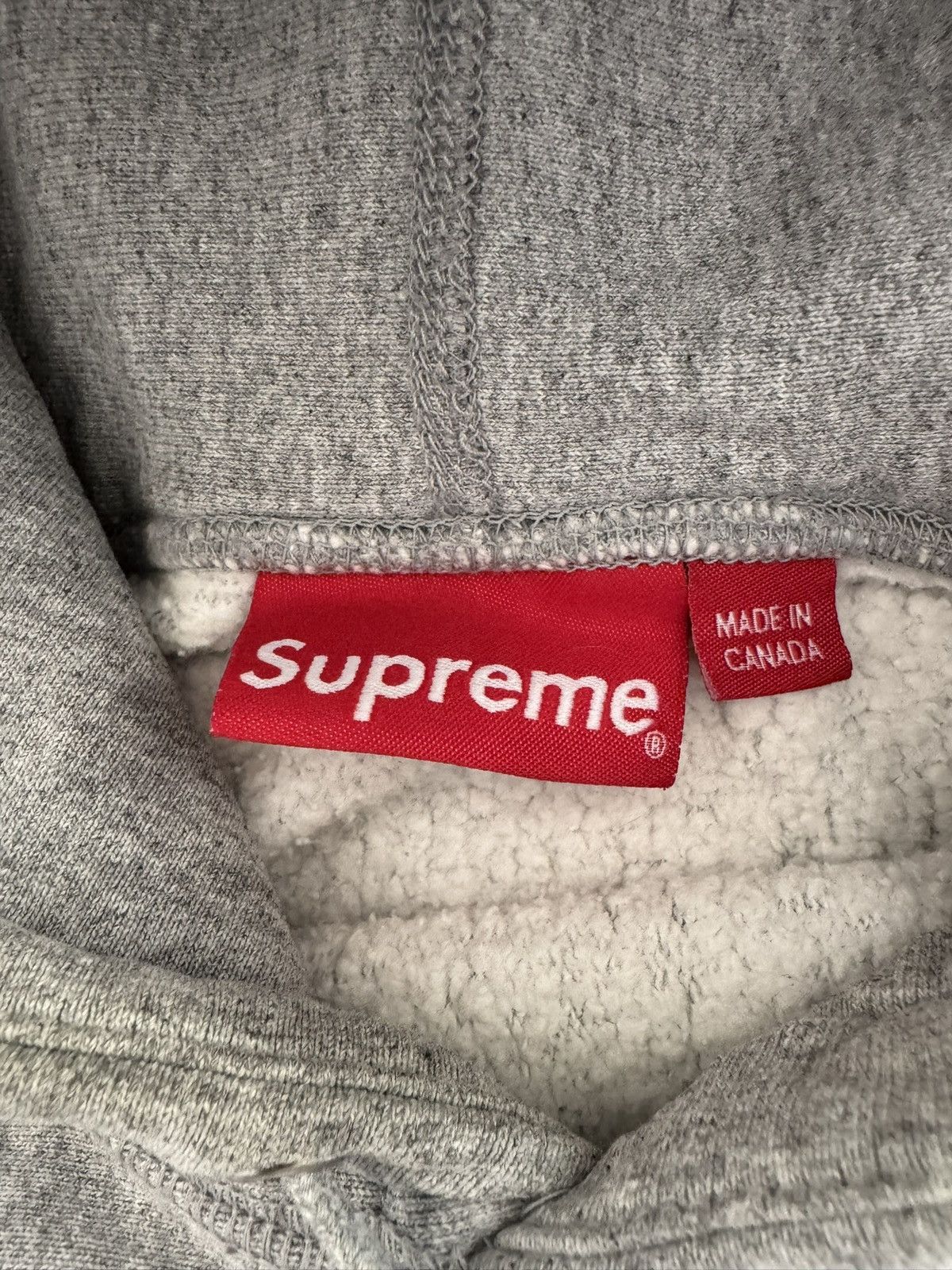 Supreme Supreme Micro Logo Grey Large Hoodie FW19 BOGO Size US L / EU 52-54 / 3 - 4 Thumbnail