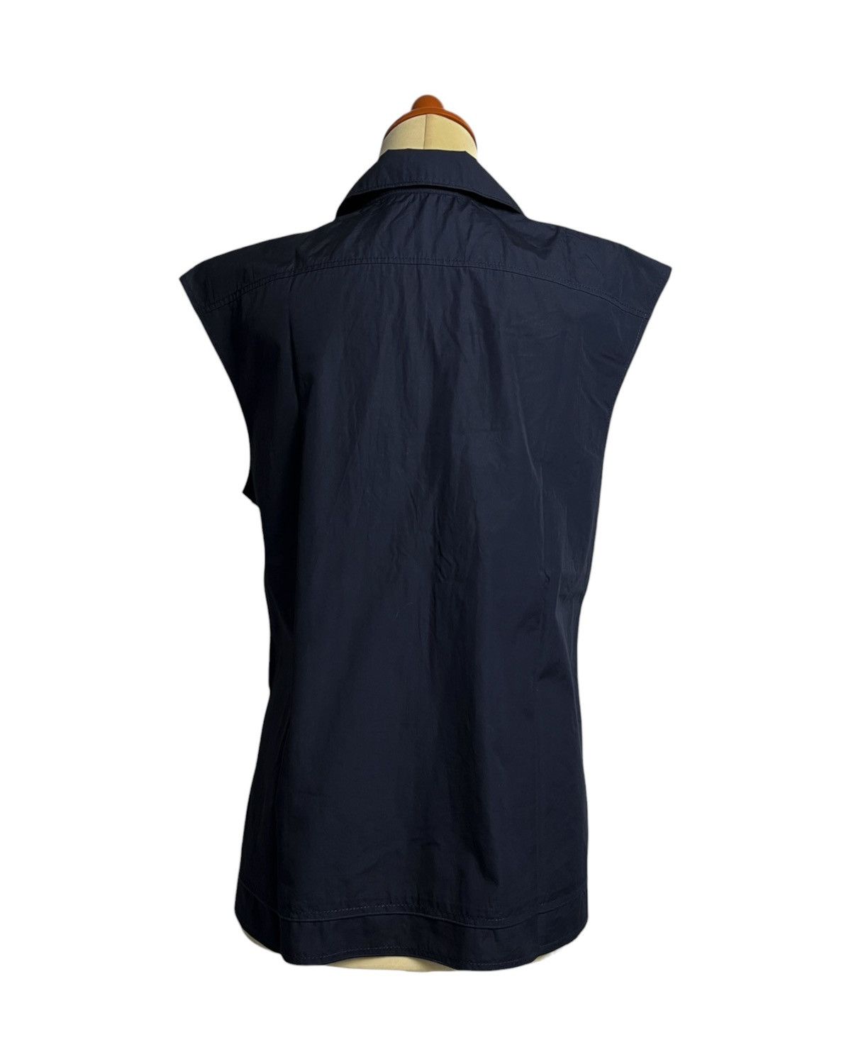 Jil Sander 2000s Pleated Sleeveless Blouse Size S / US 4 / IT 40 - 5 Thumbnail