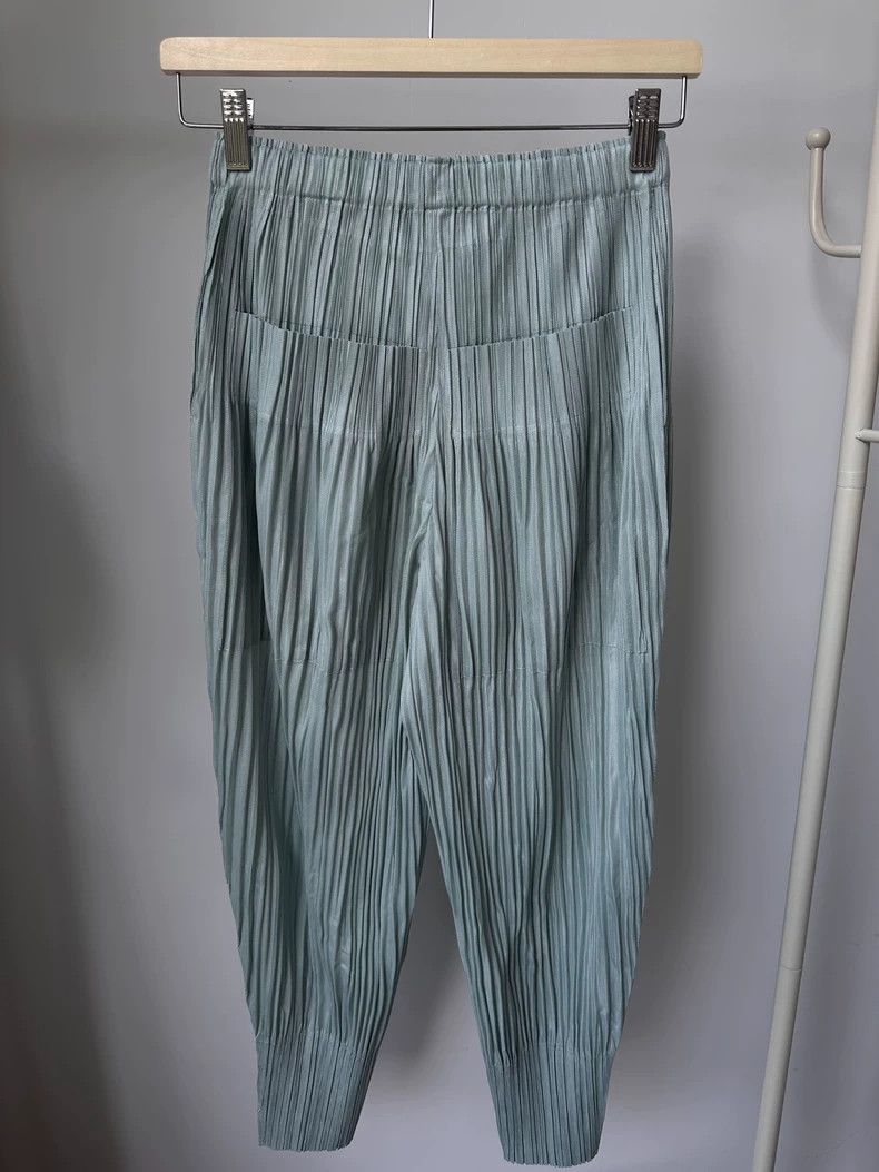 Issey Miyake Issey Miyake size:3 Light blue pleated puff pants Size 32" / US 10 / IT 46 - 5 Thumbnail