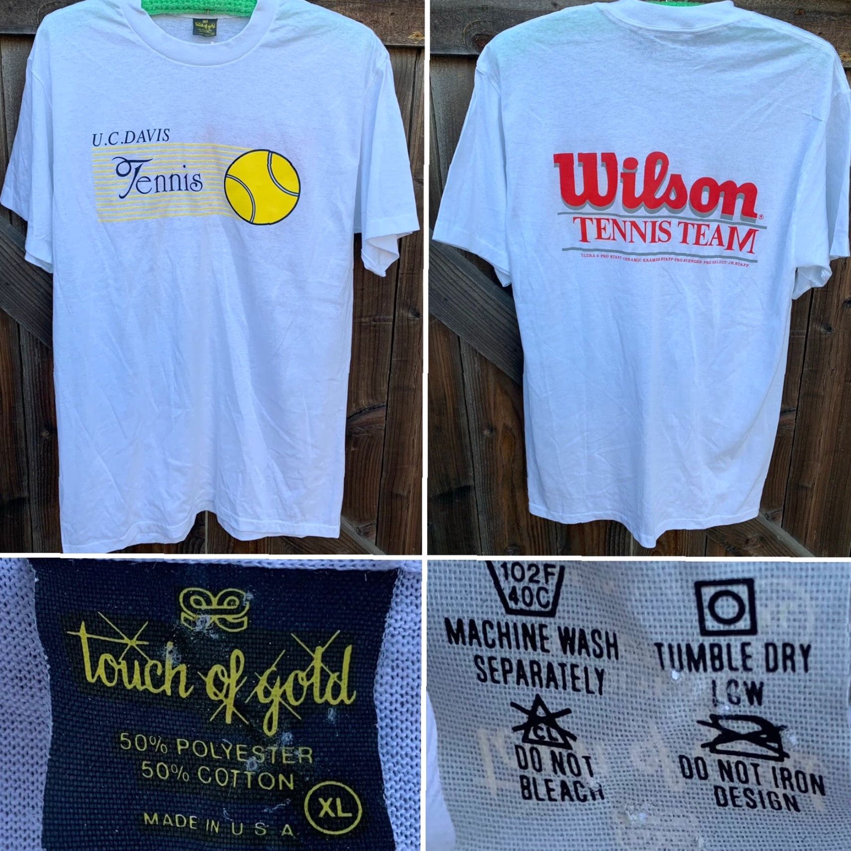 Wilson vintage UC Davis Tennis t-shirt Wilson Tennis Team made in USA size XL Size US XL / EU 56 / 4 - 5 Thumbnail