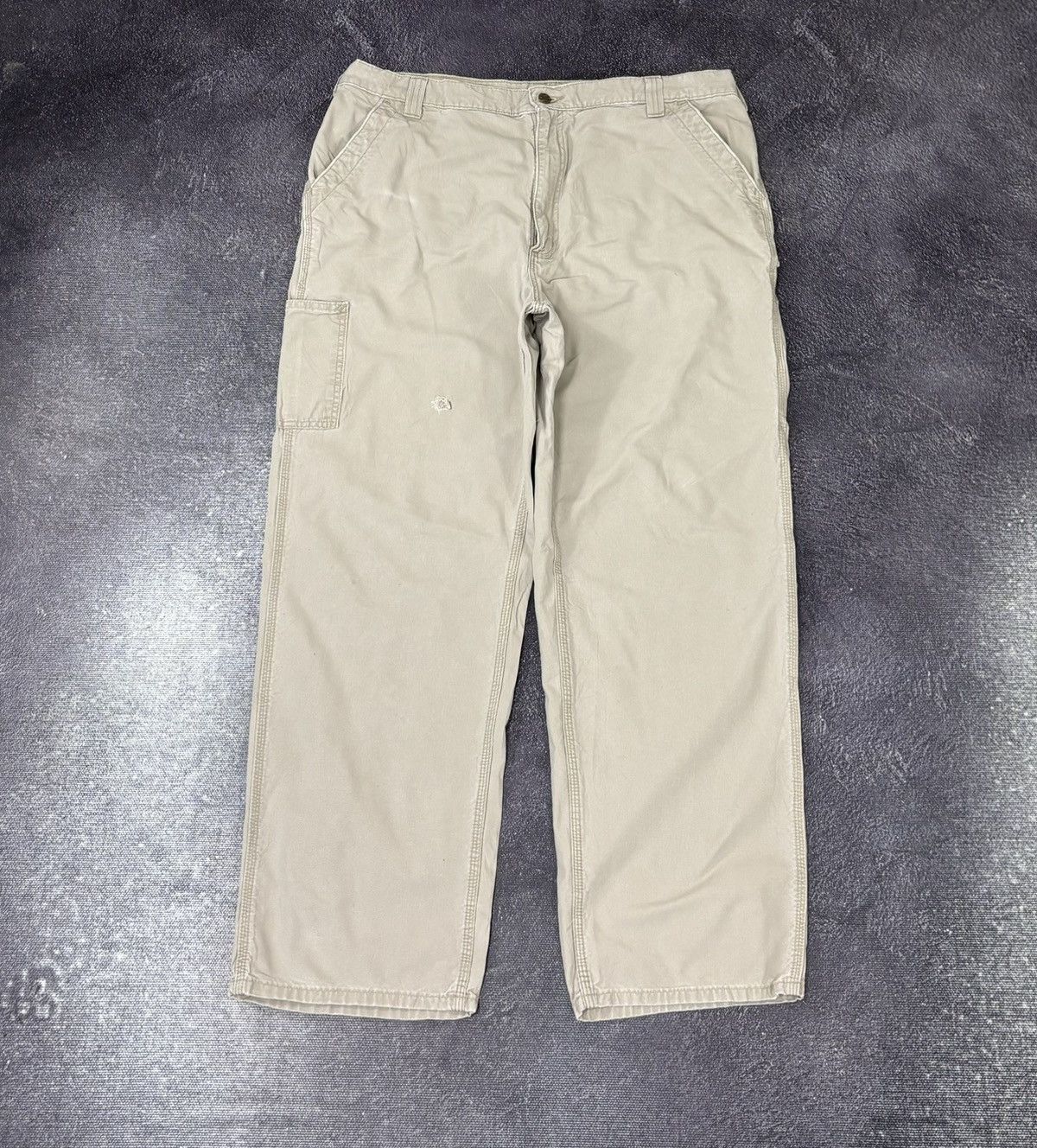 Carhartt Vintage Carhartt Y2K Beige USA Hype Baggy Pants Size US 40 / EU 56 - 2 Thumbnail