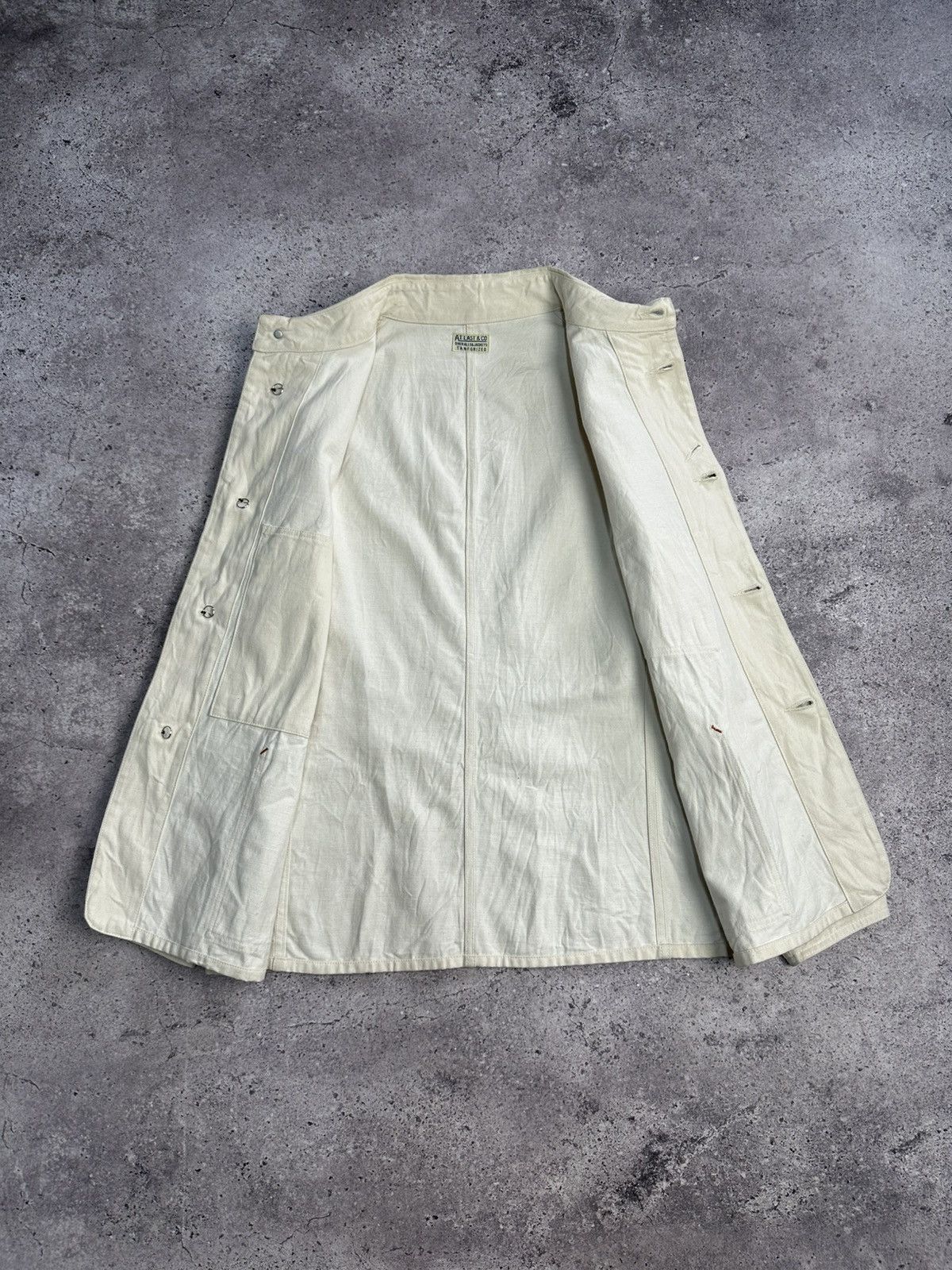 At Last & Co Vintage At Last & Co Japanese Denim Jacket Butcher Ivory Size US M / EU 48-50 / 2 - 9 Thumbnail