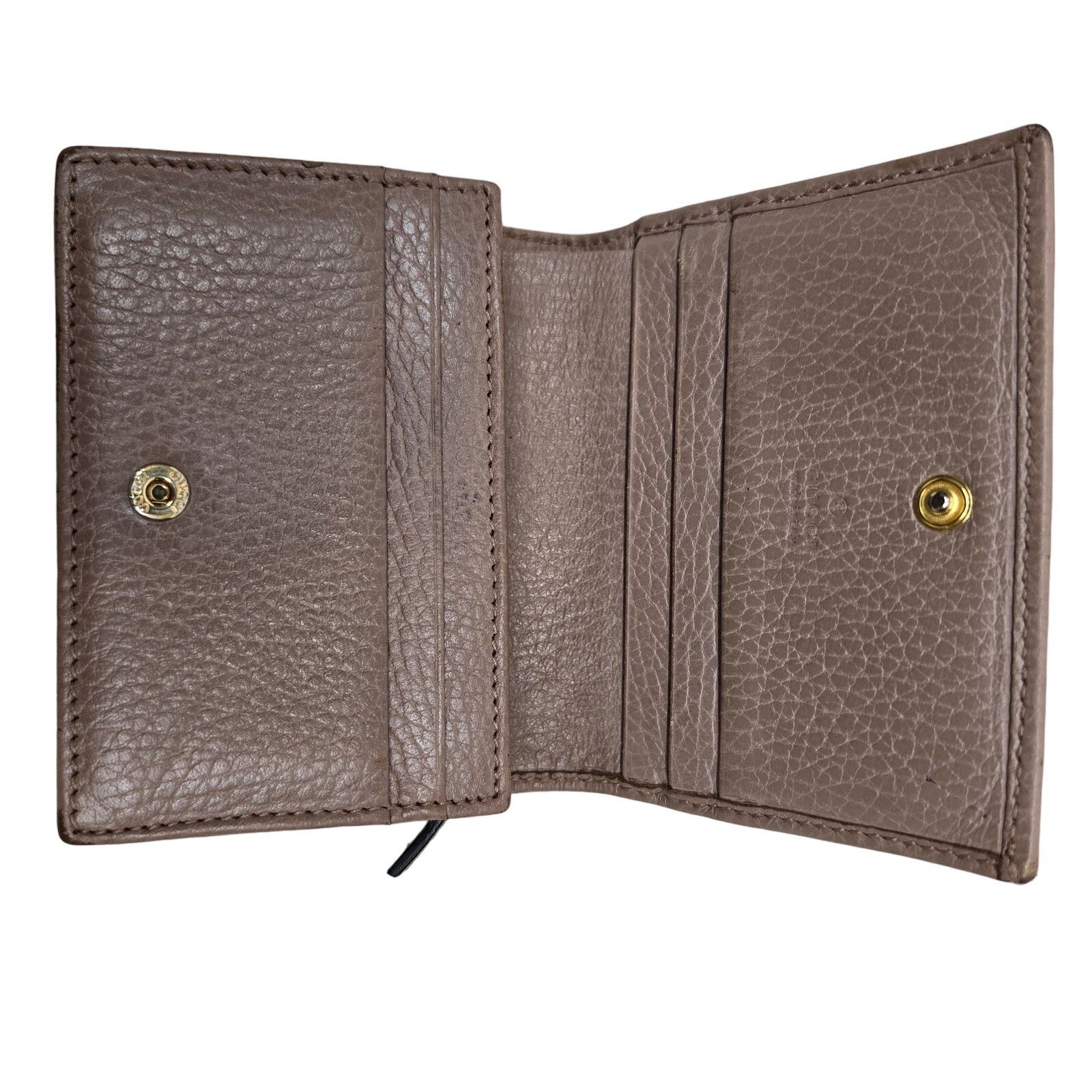 Gucci GG Marmont Compact Wallet Bifold Grained Leather