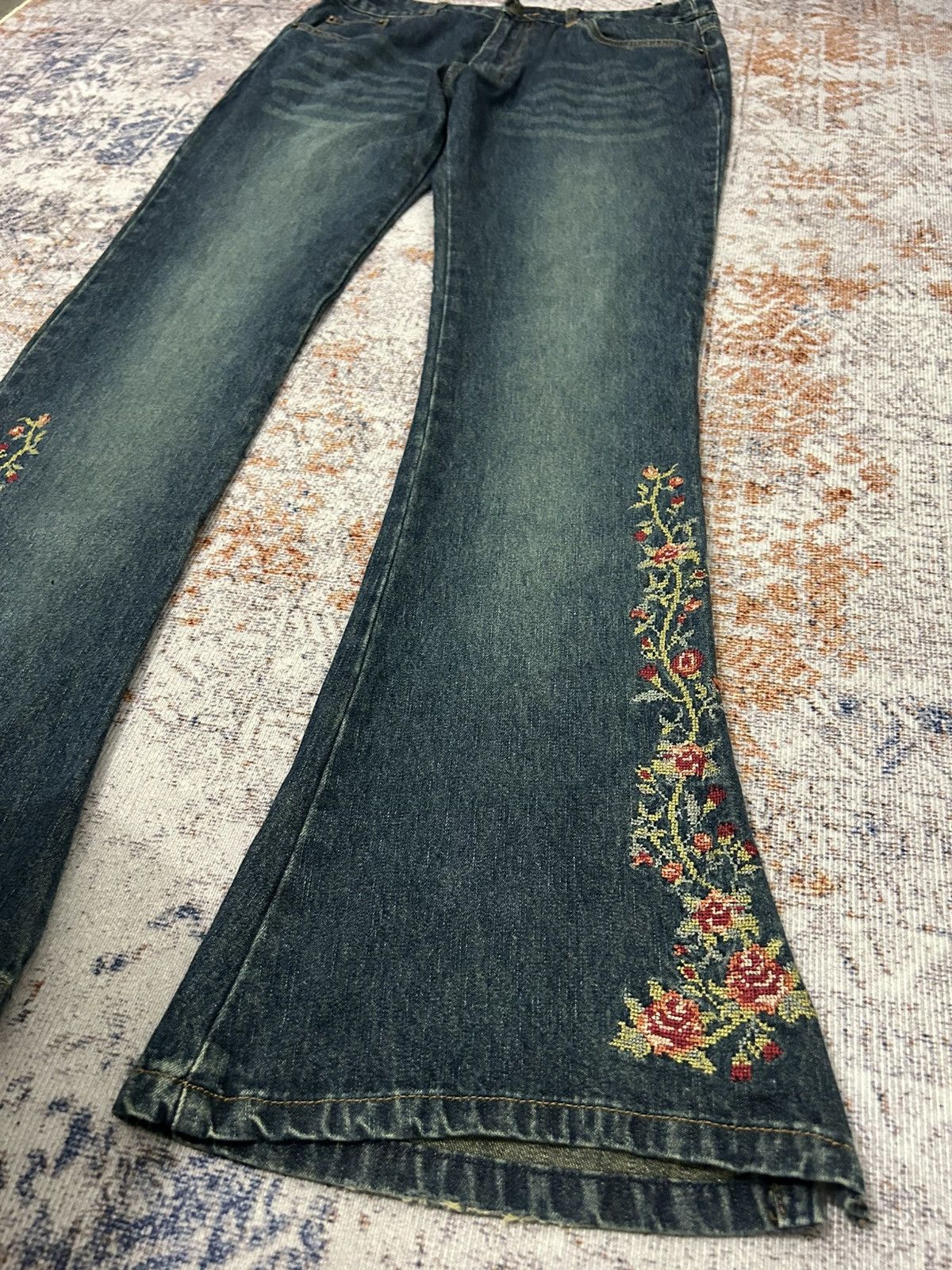 If Six Was Nine Jouer Aux Echecs Flared Bell Buttom Jeans Size US 32 / EU 48 - 5 Thumbnail