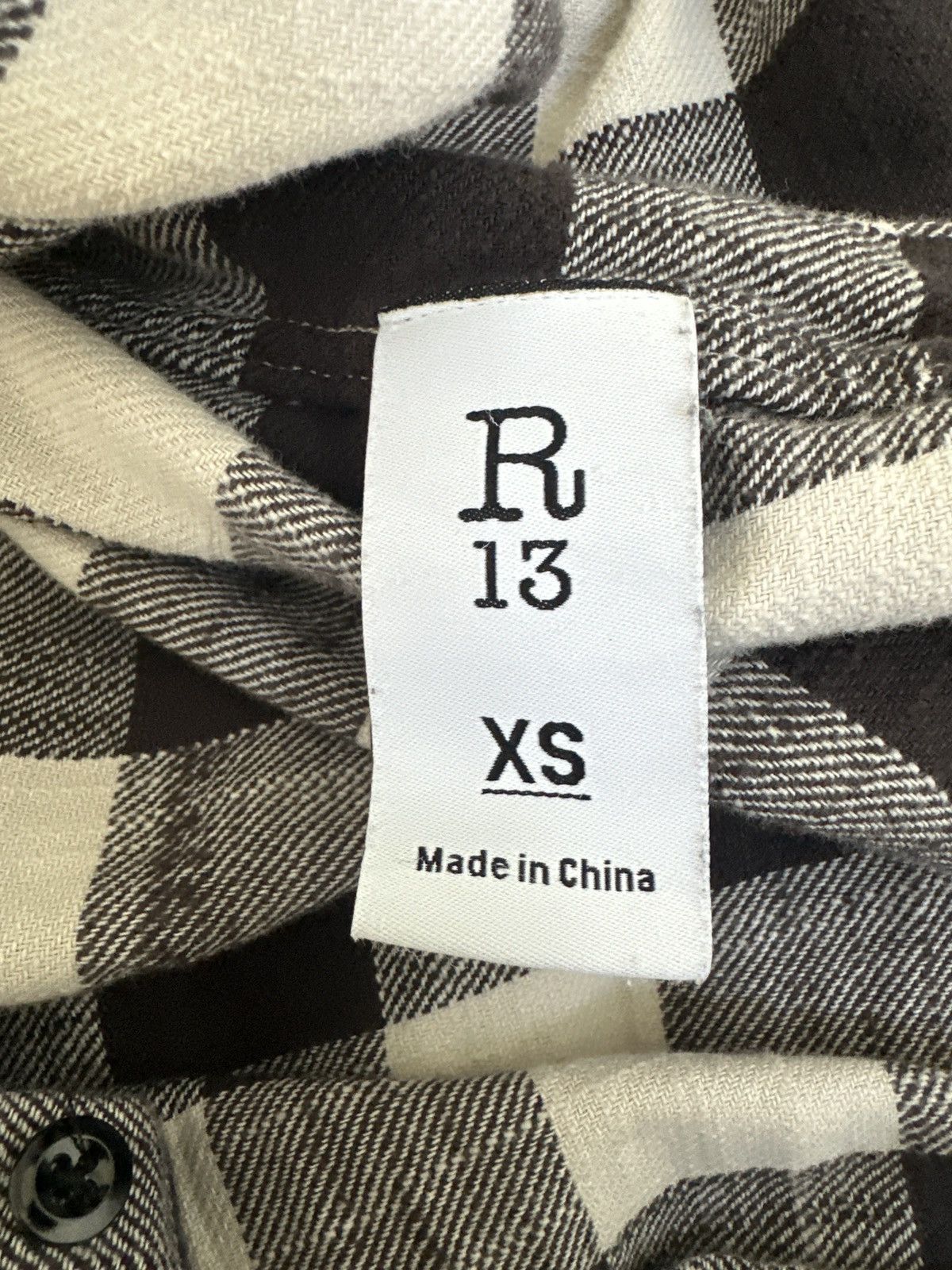 R13 Oversized R13 Buffalo Plaid Japanese Flannel- Fits to Medium Size US XS / EU 42 / 0 - 2 Thumbnail