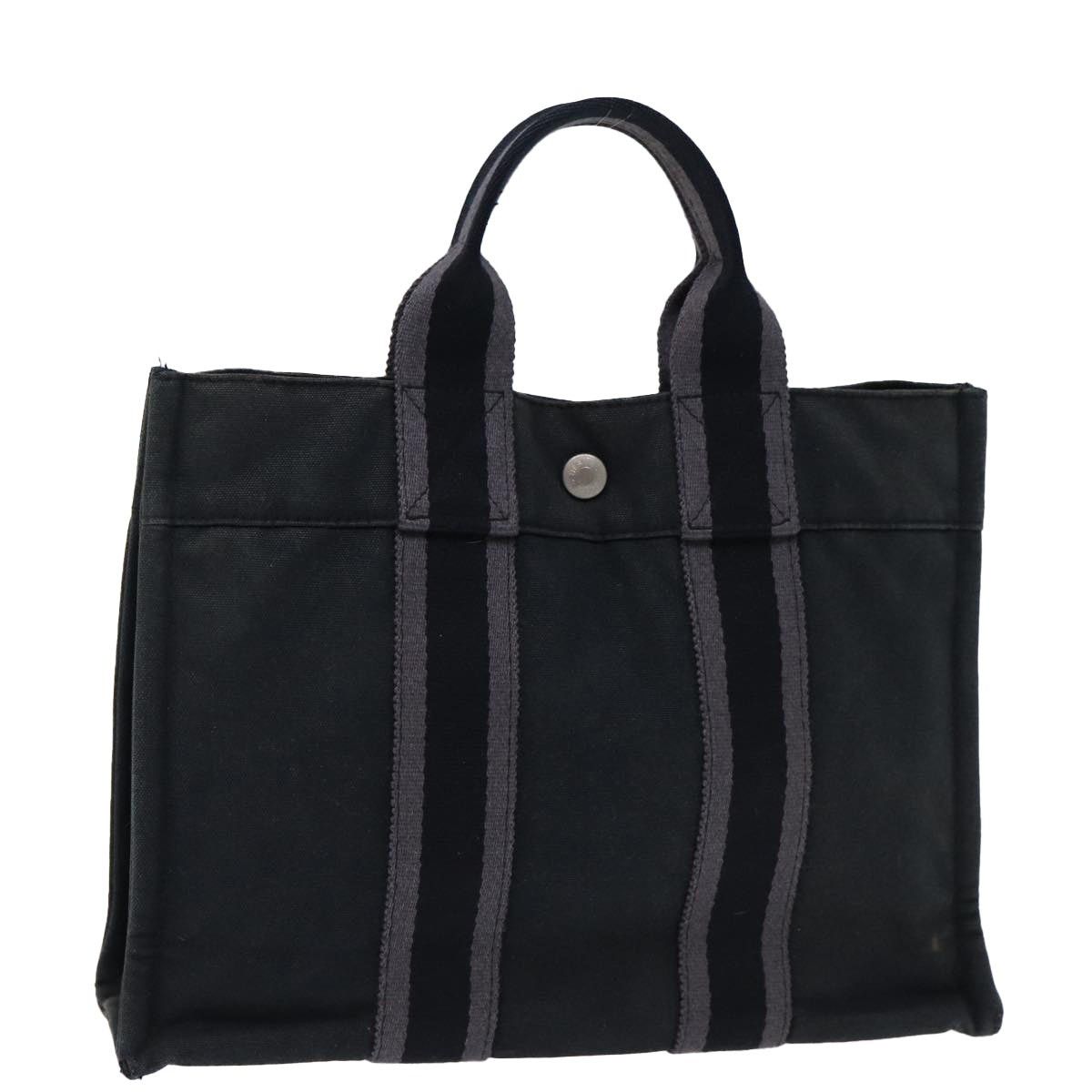 Hermes HERMES Fourre Tout PM Hand Bag Canvas Gray Size ONE SIZE - 1 Thumbnail