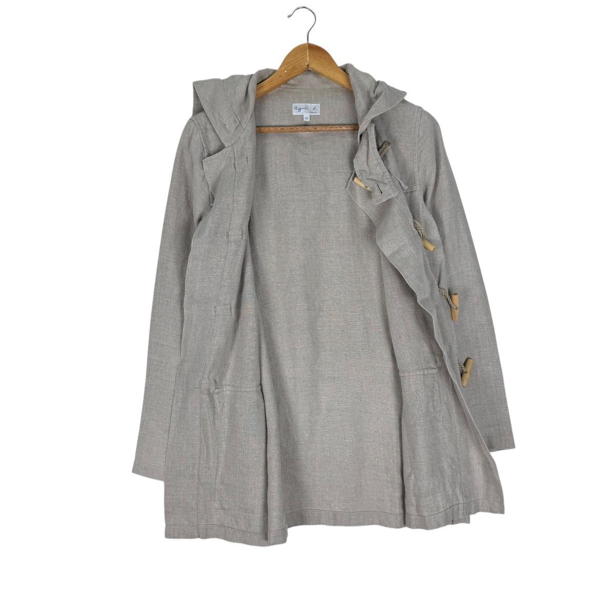 agnes b. ☀️AGNES B HOODIE DUFFLE LINEN JACKET Size M / US 6-8 / IT 42-44 - 8 Thumbnail