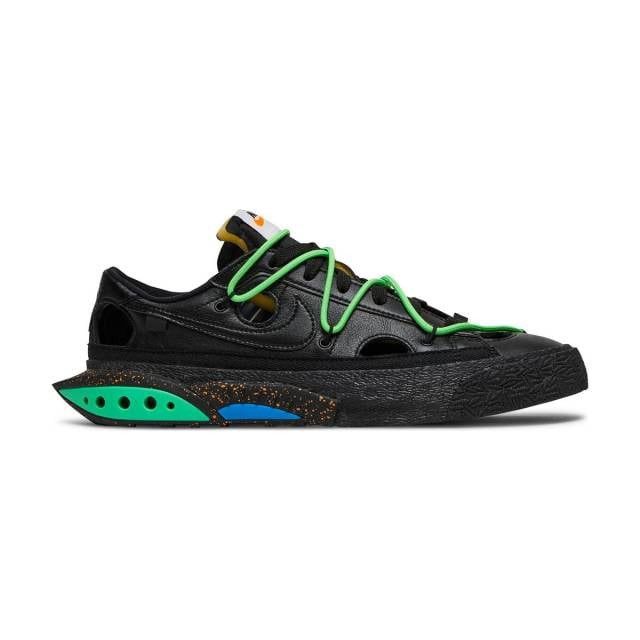 Nike × Off-White OFF-WHITE x Nike Blazer Low Black Electro Green US 6.5 - New Size US 6.5 / EU 39-40 - 1 Thumbnail