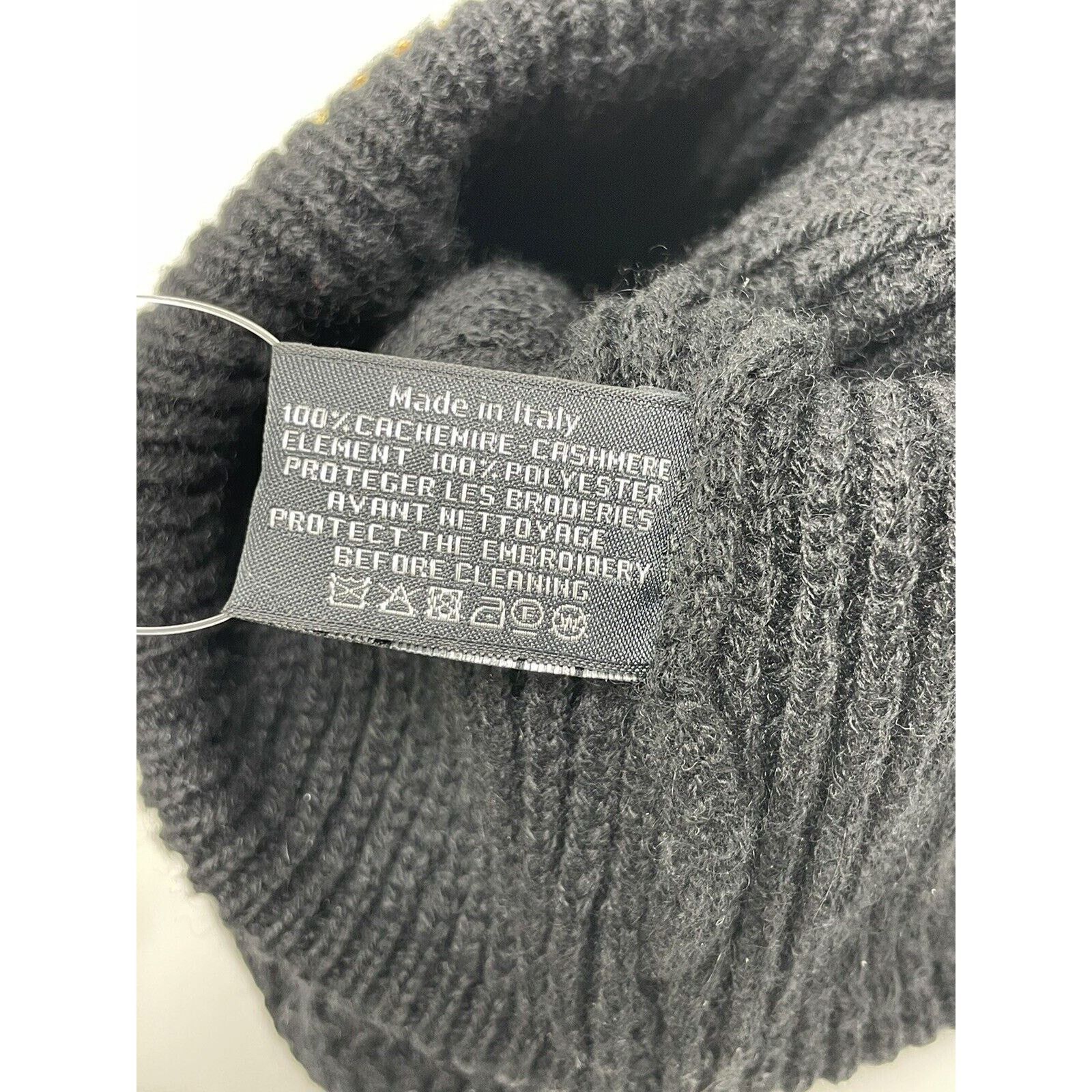 Chanel Chanel Black Cashmere Hat 22A Script Gold Size ONE SIZE - 11 Thumbnail
