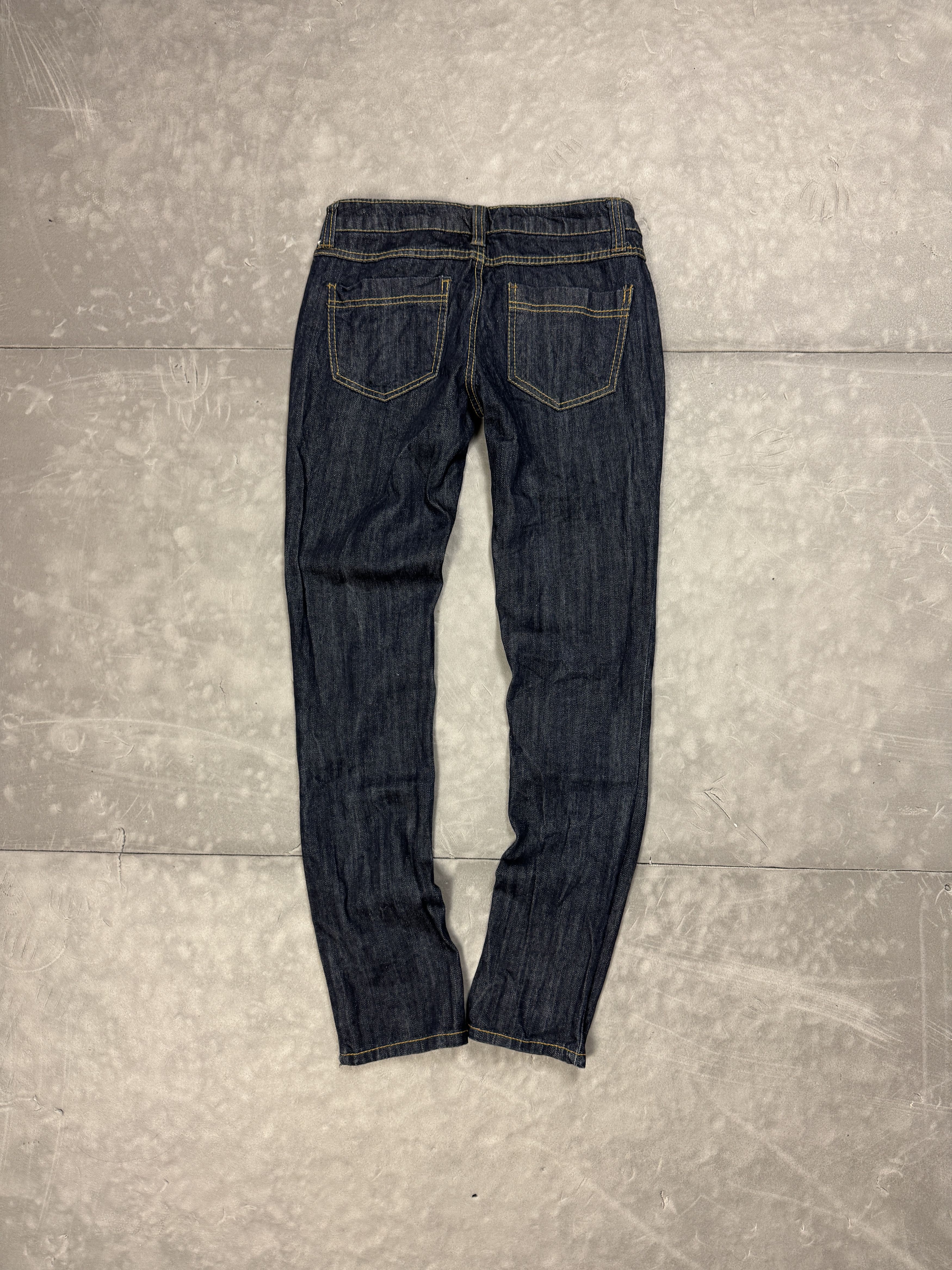 Vintage Vintage Washed Navy Denim Jeans Y2K (XS/S) 90s 80s Size 26" / US 2 / IT 38 - 2 Thumbnail