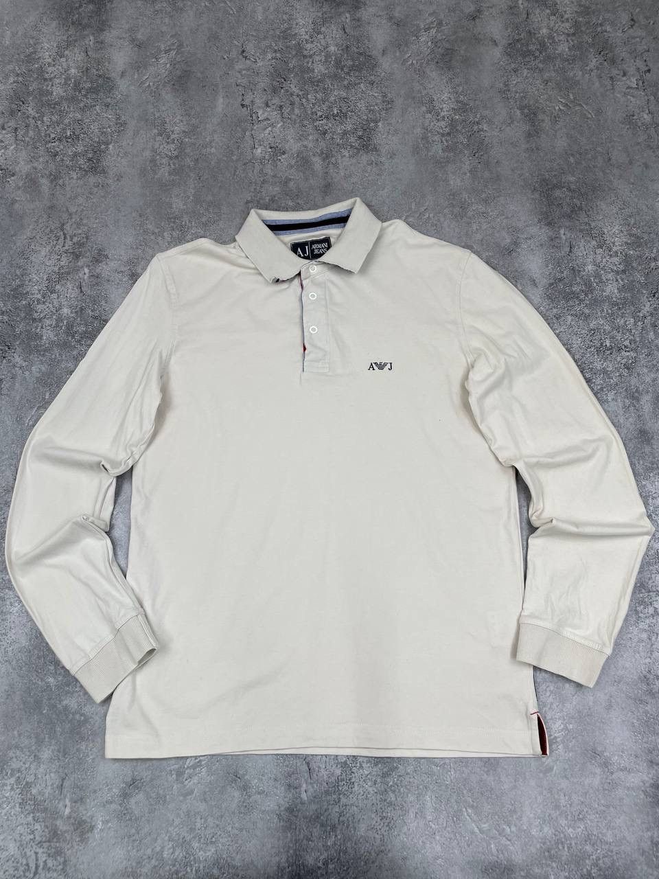 Armani Armani Jeans Men Polo Shirt Long Sleeve Beige Size S Size US S / EU 44-46 / 1 - 1 Thumbnail