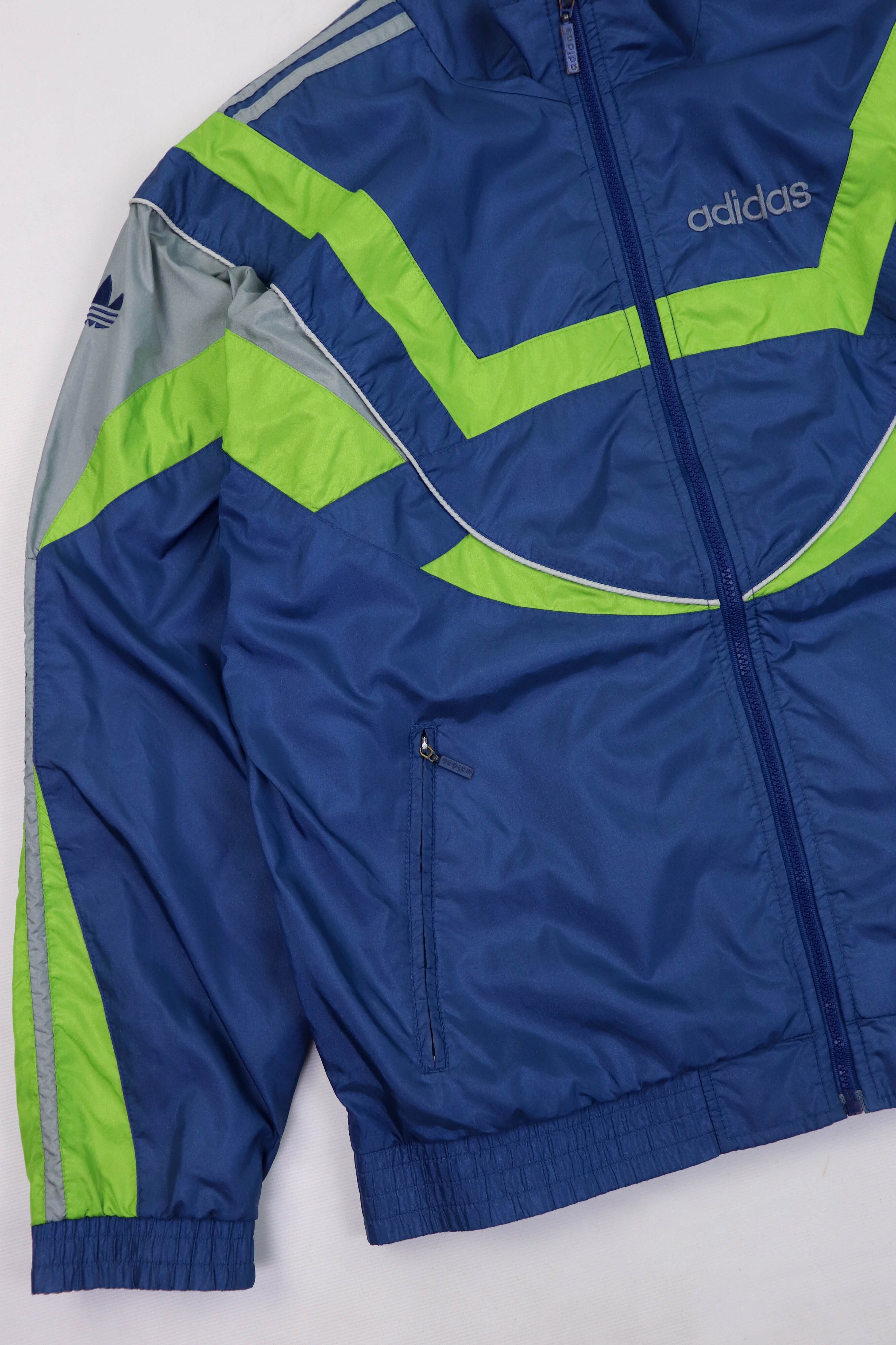 Adidas Adidas Vintage Stripes Oversized Nylon Track Zip Jacket Size US XL / EU 56 / 4 - 5 Thumbnail