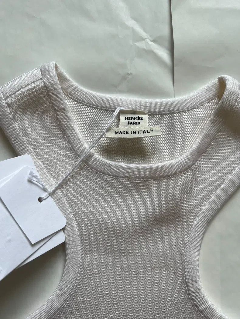 Hermes Hermes Show model white - tight-fitting vest, good for inn Size XS / US 0-2 / IT 36-38 - 2 Thumbnail
