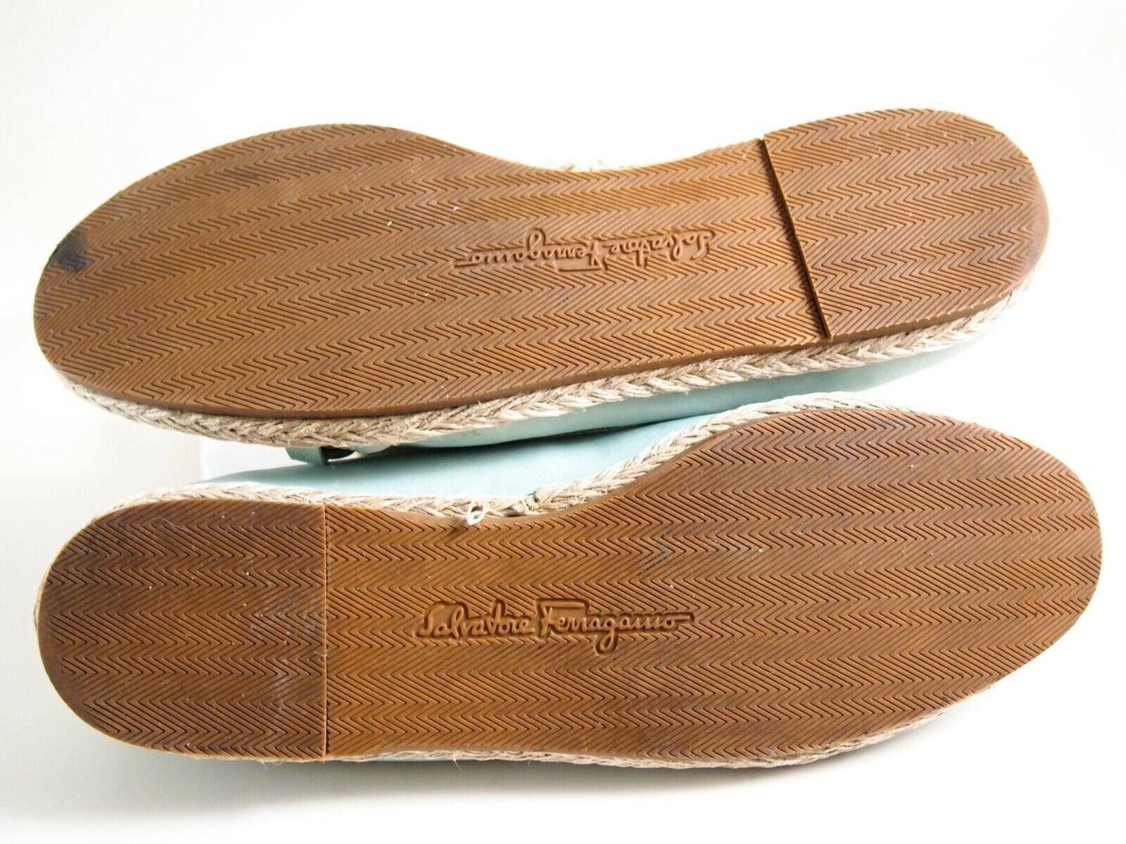 Salvatore Ferragamo Ferragamo Gancio Espadrilles Aqua Blue Suede EU 38 US 7.5 C Size US 7.5 / IT 37.5 - 9 Thumbnail