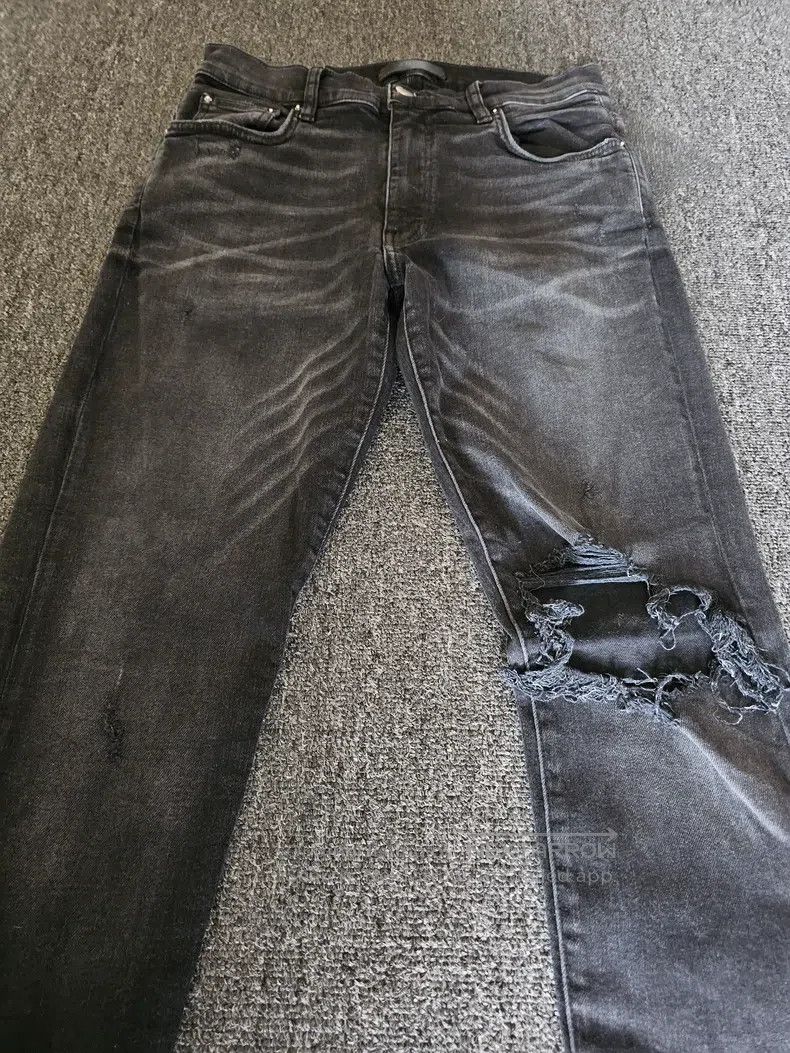 Amiri Amiri Size 31 Grey damaged jeans Size US 31 - 2 Thumbnail