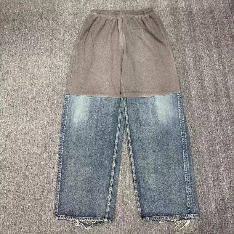 Balenciaga size S Denim Patched Jogger Pants