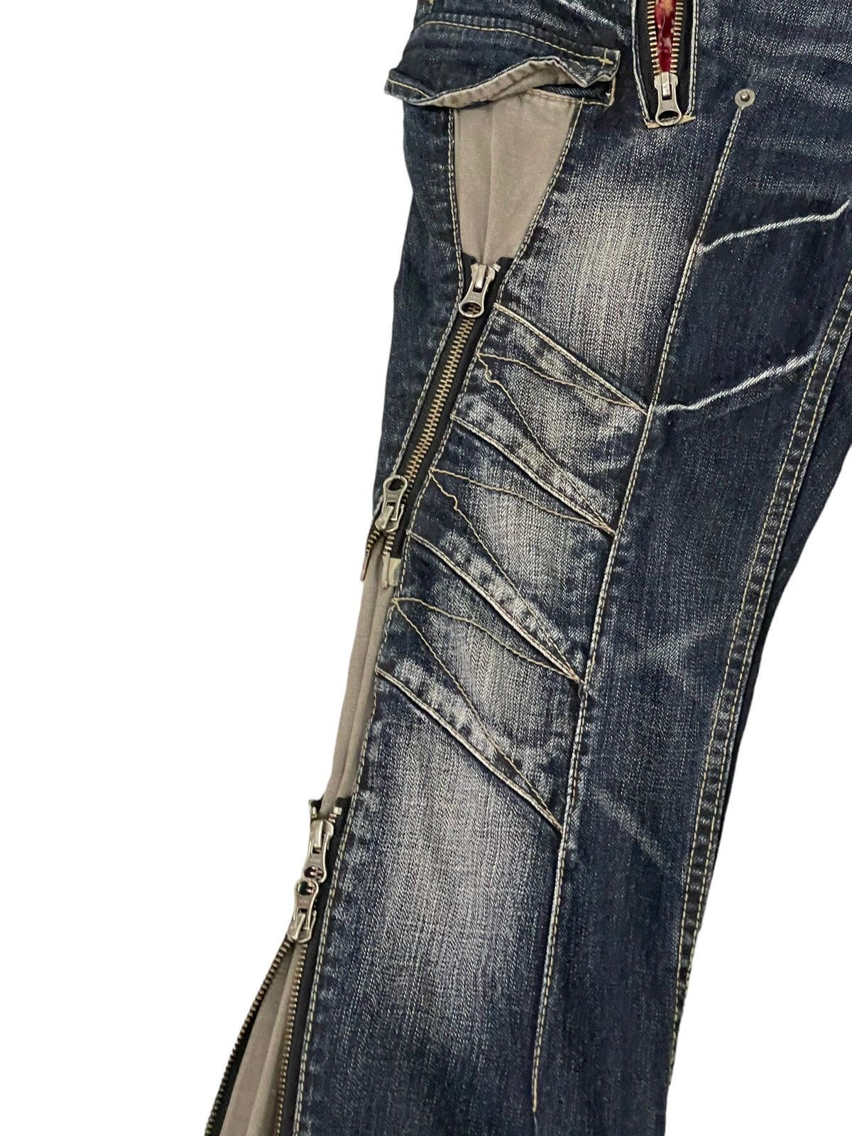 PPFM Slim Jeans PPFM Japan Multizipped Faded 8🟦4 Size US 32 / EU 48 - 6 Thumbnail
