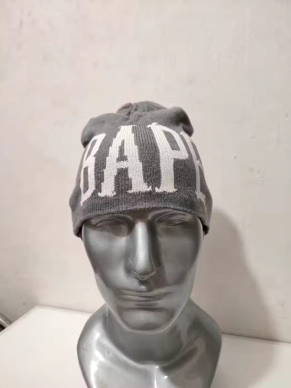image of Bape Knit Cap in Grey, Men's