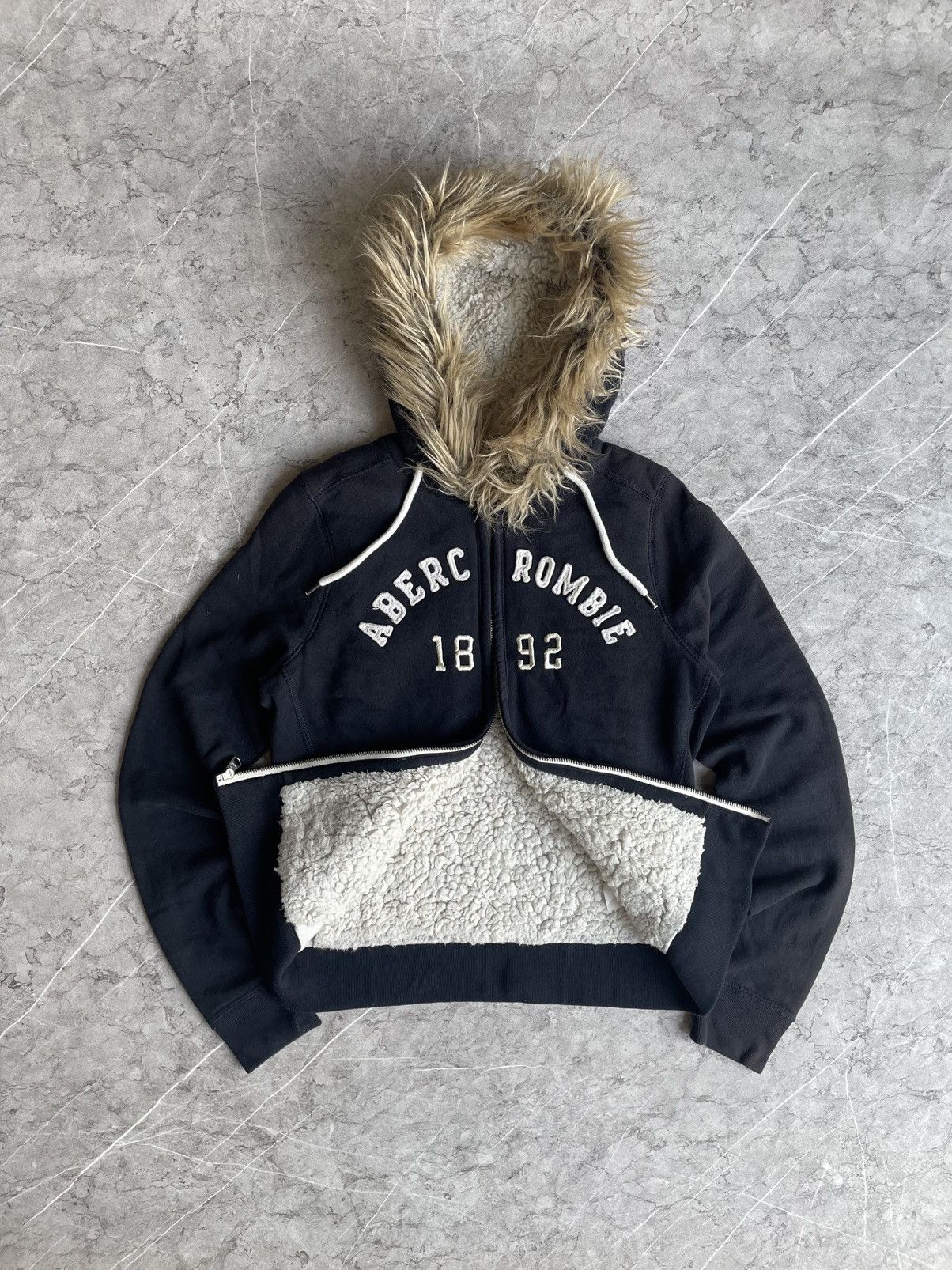 Abercrombie & Fitch Sherpa Fur Hoodie