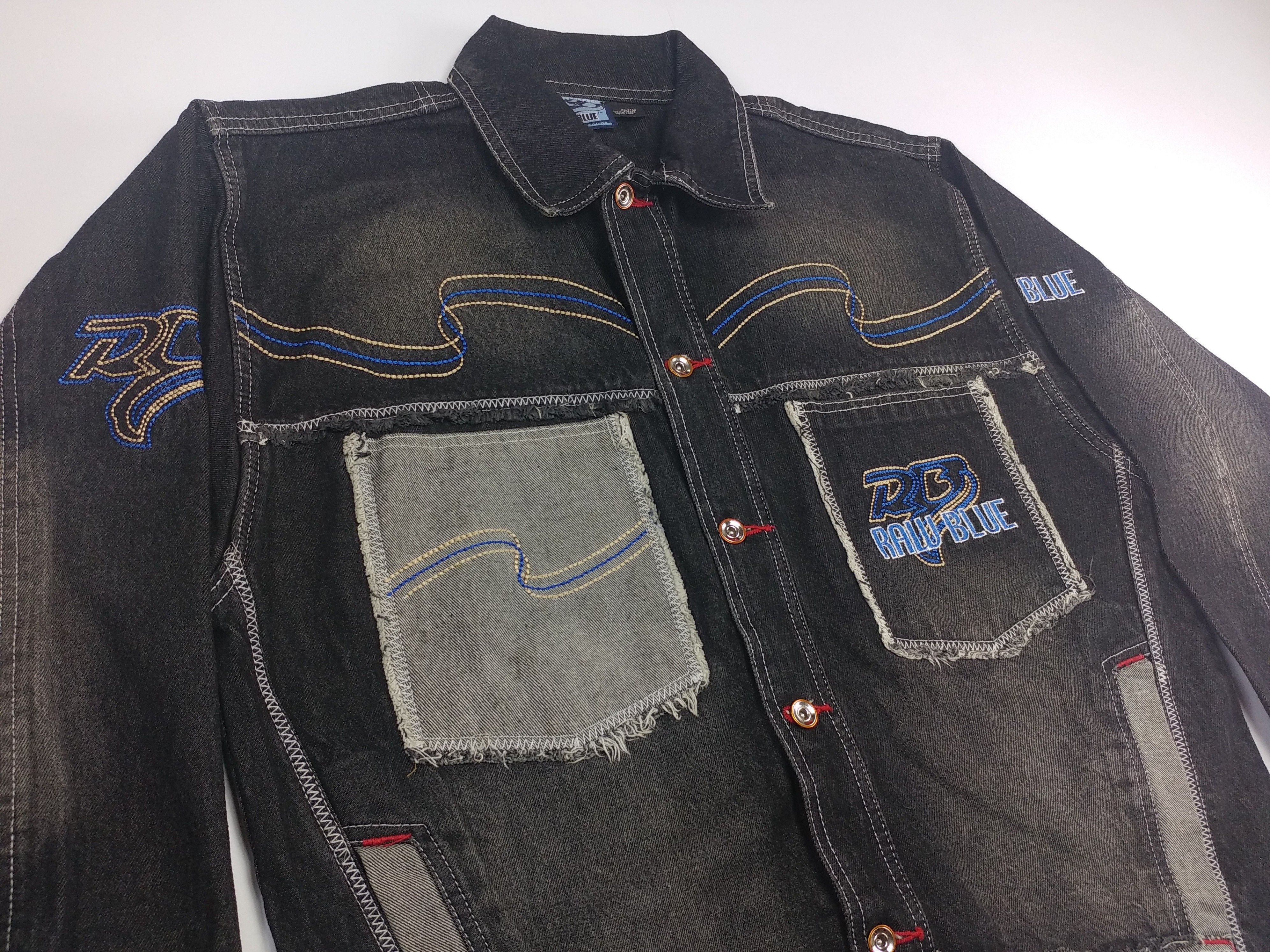 Vintage Raw Blue jacket, vintage denim jacket, 90s hip hop, 1990s XL Size US XL / EU 56 / 4 - 15 Thumbnail