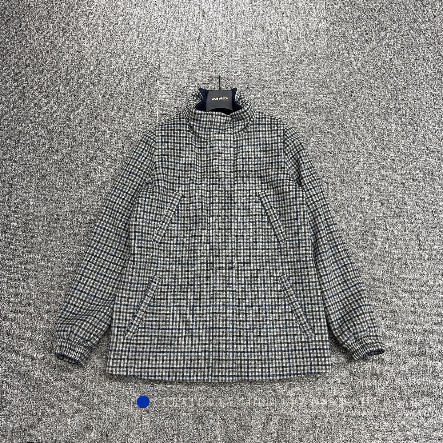 Loro Piana Checkered High Collar Light Jacket Size US XS / EU 42 / 0 - 1 Thumbnail