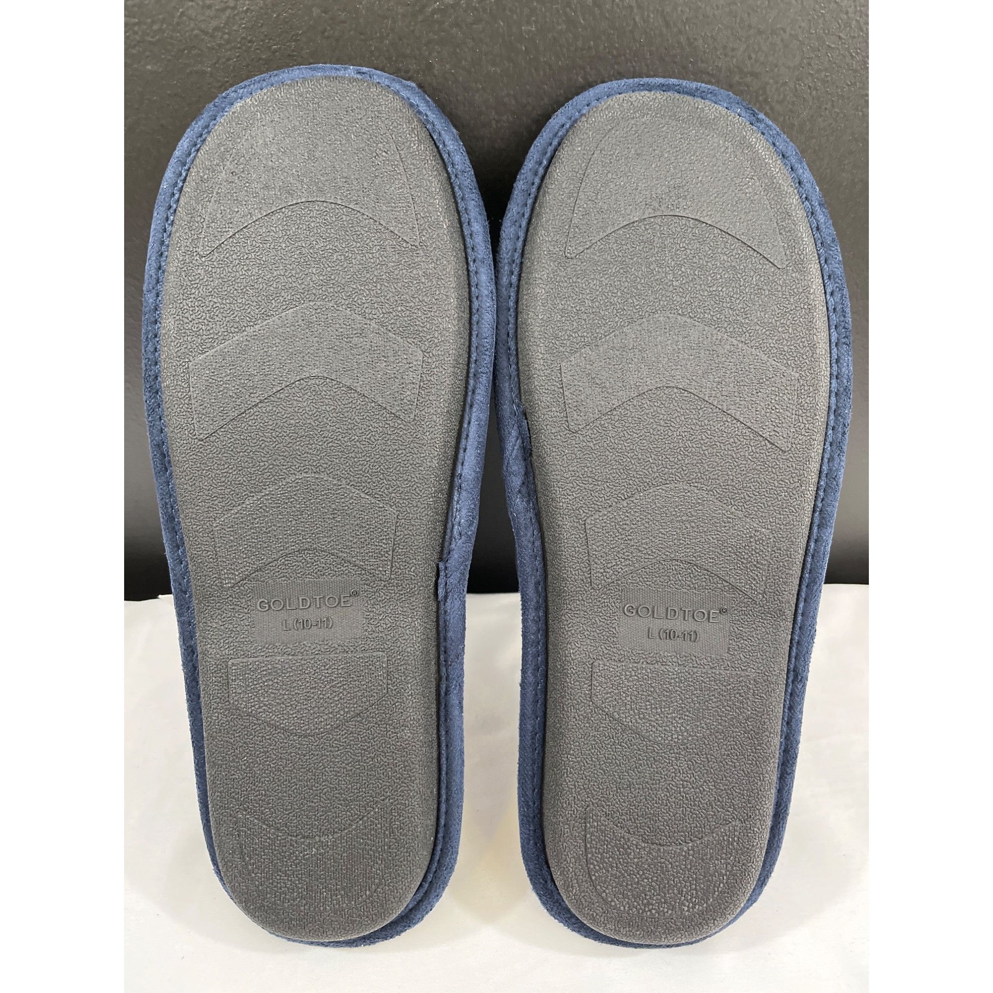 Other Goldtoe Premier Memory Foam Men's Navy Blue Slippers Size L Size US 10.5 / EU 43-44 - 6 Thumbnail