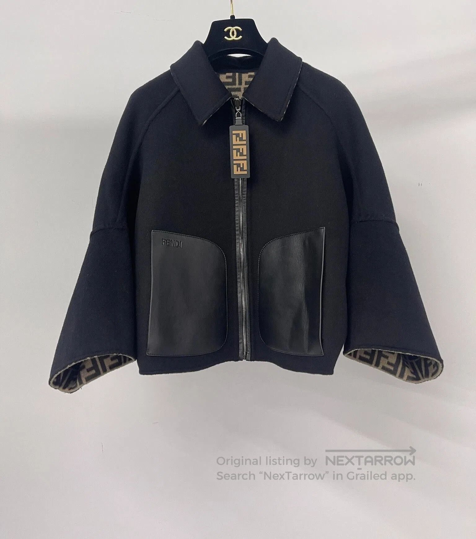 Fendi Fendi Reversible Batwing Wool Coat. Size XS / US 0-2 / IT 36-38 - 3 Thumbnail