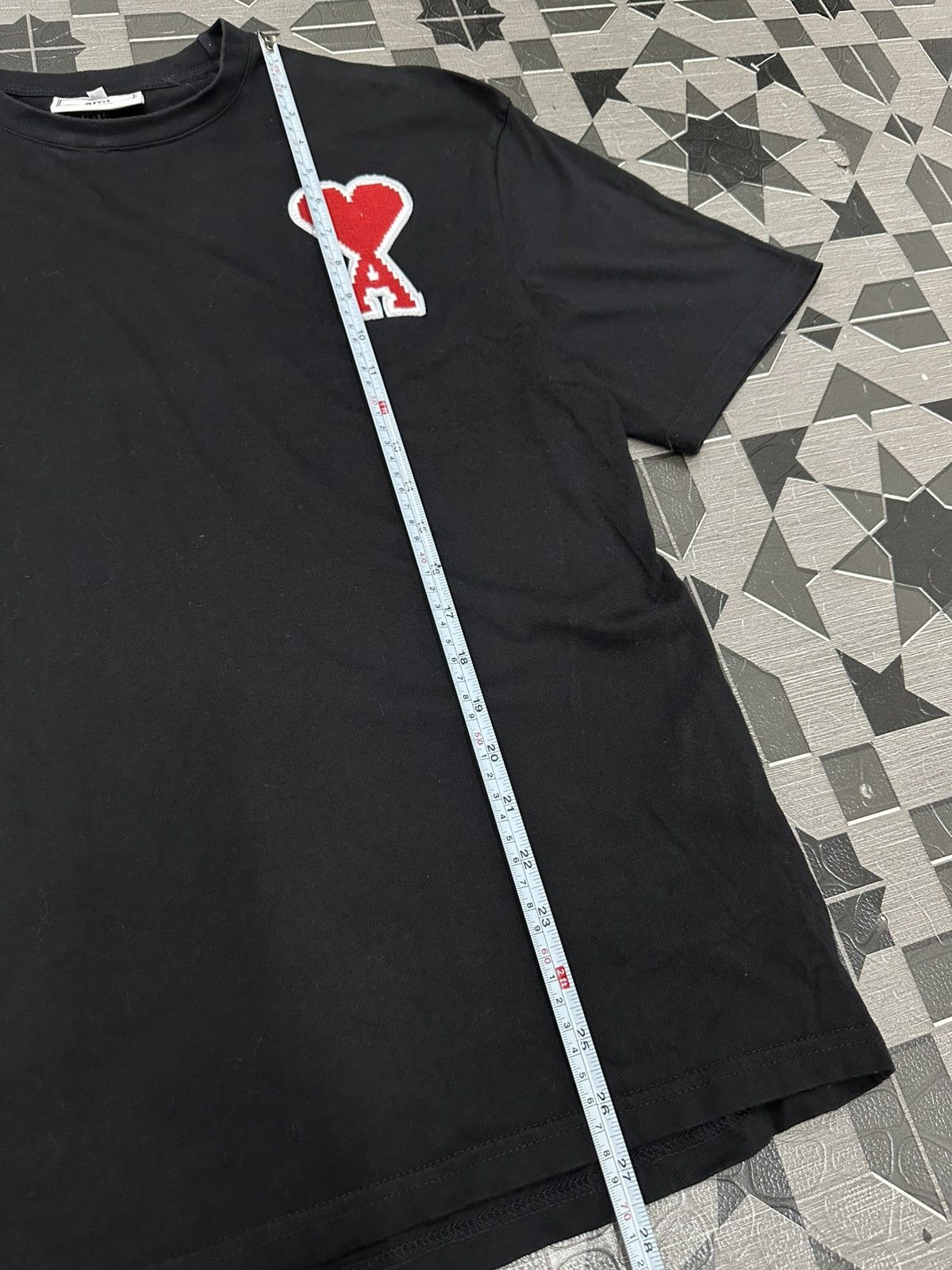 AMI AMI PARIS Alexandre Black Red Heart T-shirt Large Unisex Size US L / EU 52-54 / 3 - 13 Thumbnail