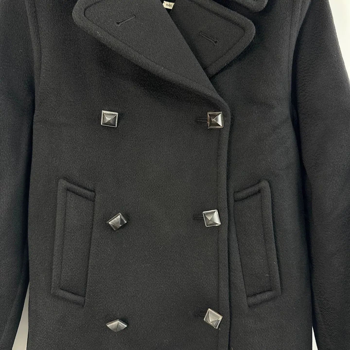 Hermes Hermes Women's Black Short Wool Cashmere Coat. Size XS / US 0-2 / IT 36-38 - 5 Thumbnail