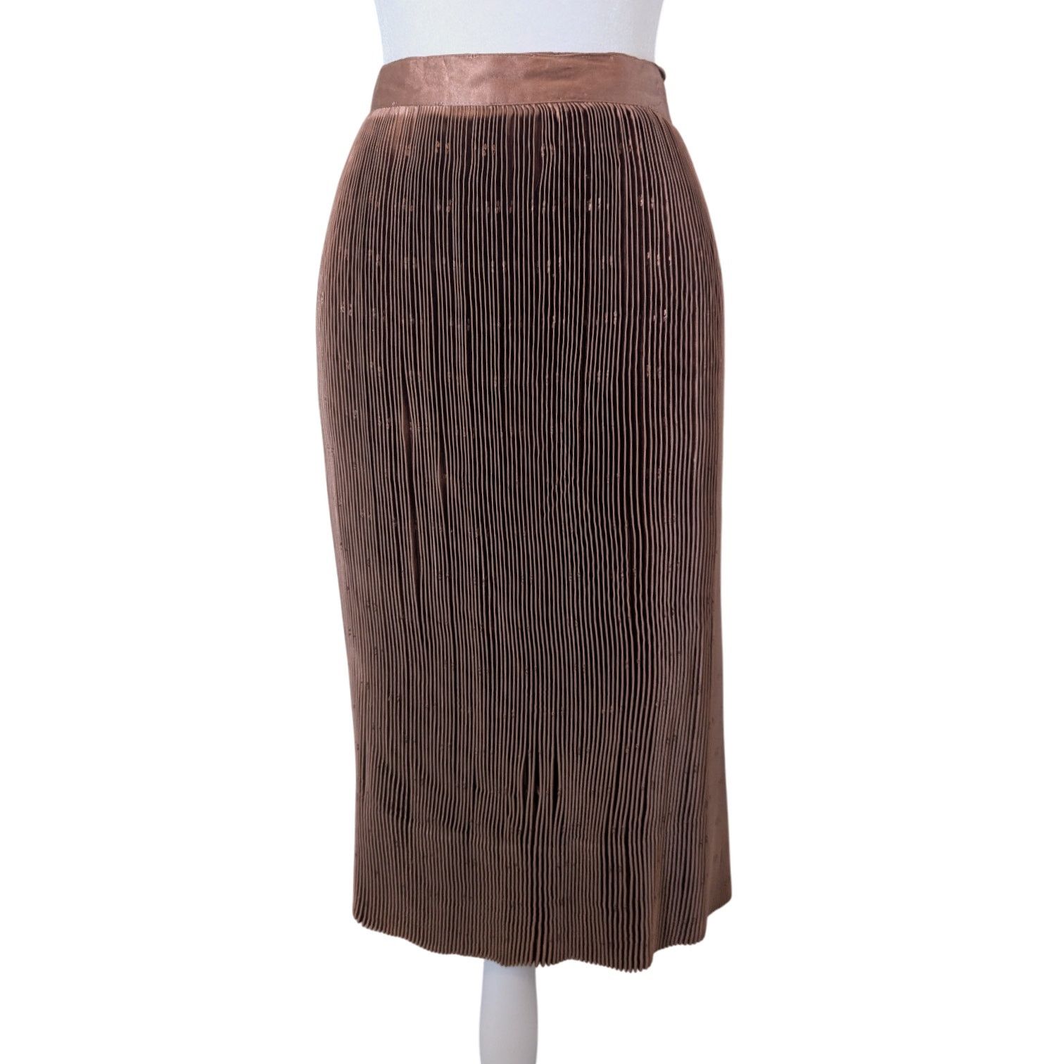 Emmanuelle Khanh Vintage 1970s Emmanuelle Khanh Double Layer Accordian Skirt Size 27" / US 4 / IT 40 - 1 Thumbnail