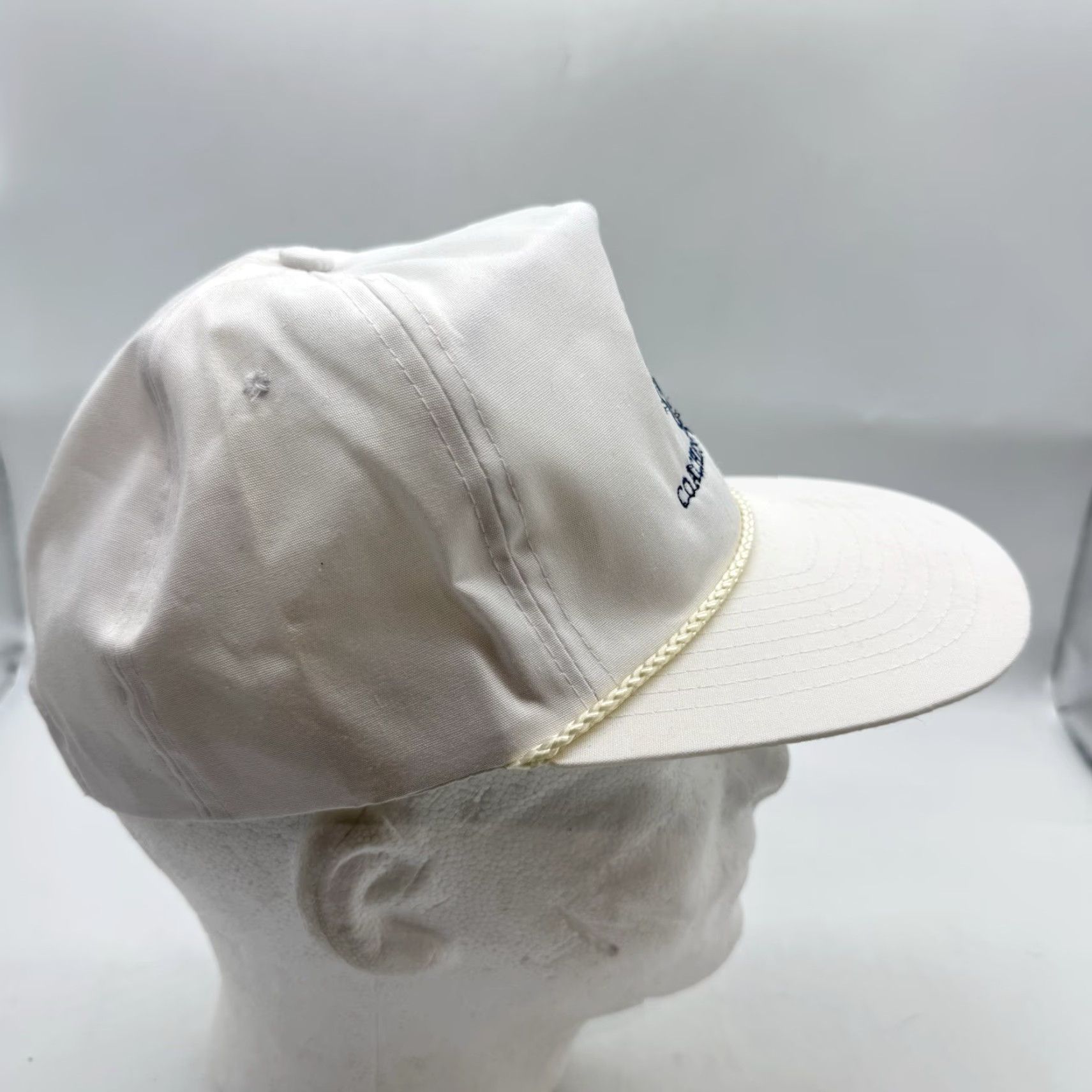 Vintage VINTAGE Winner White Cap Hat Snapback Rope Adjust. Baseball Cap Mens Womens Adjustable One Size Size ONE SIZE - 3 Thumbnail