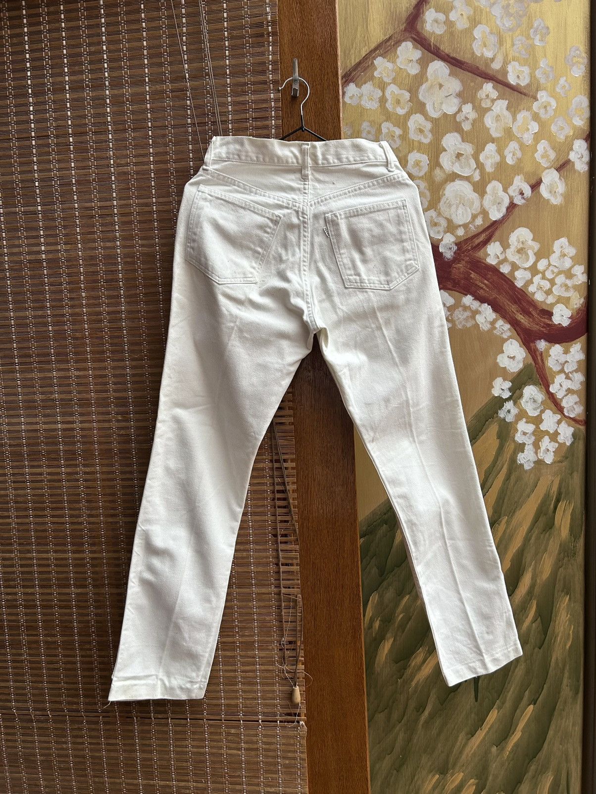 Levi's 60s Levi’s Big E White Slim Jeans White Tab Talon 42 Zip Size 25" / US 0 / IT 36 - 2 Thumbnail