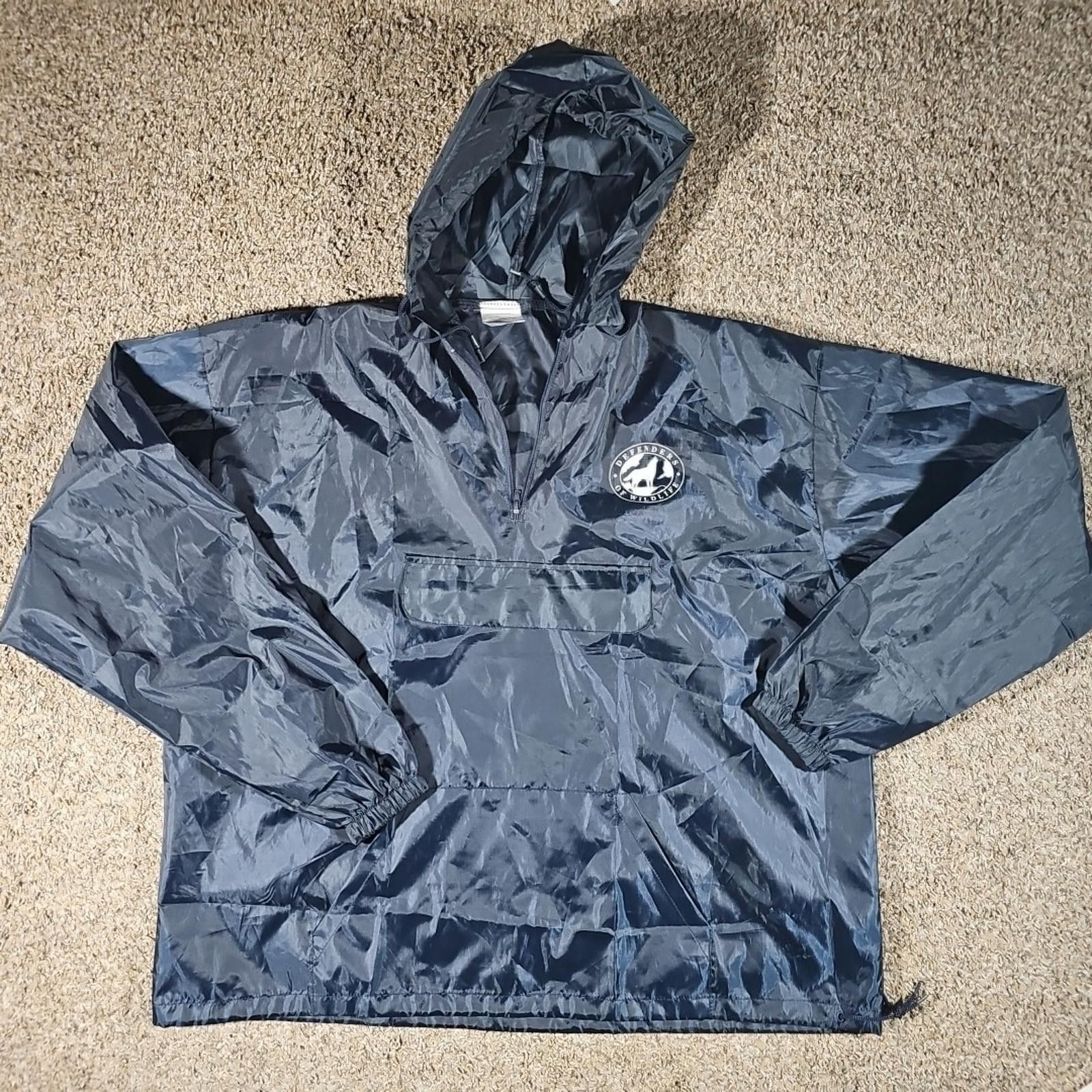 Other Defenders Of Wildlife 1/4 Zip Wolf Hooded Raincoat OSFA Size US M / EU 48-50 / 2 - 1 Thumbnail