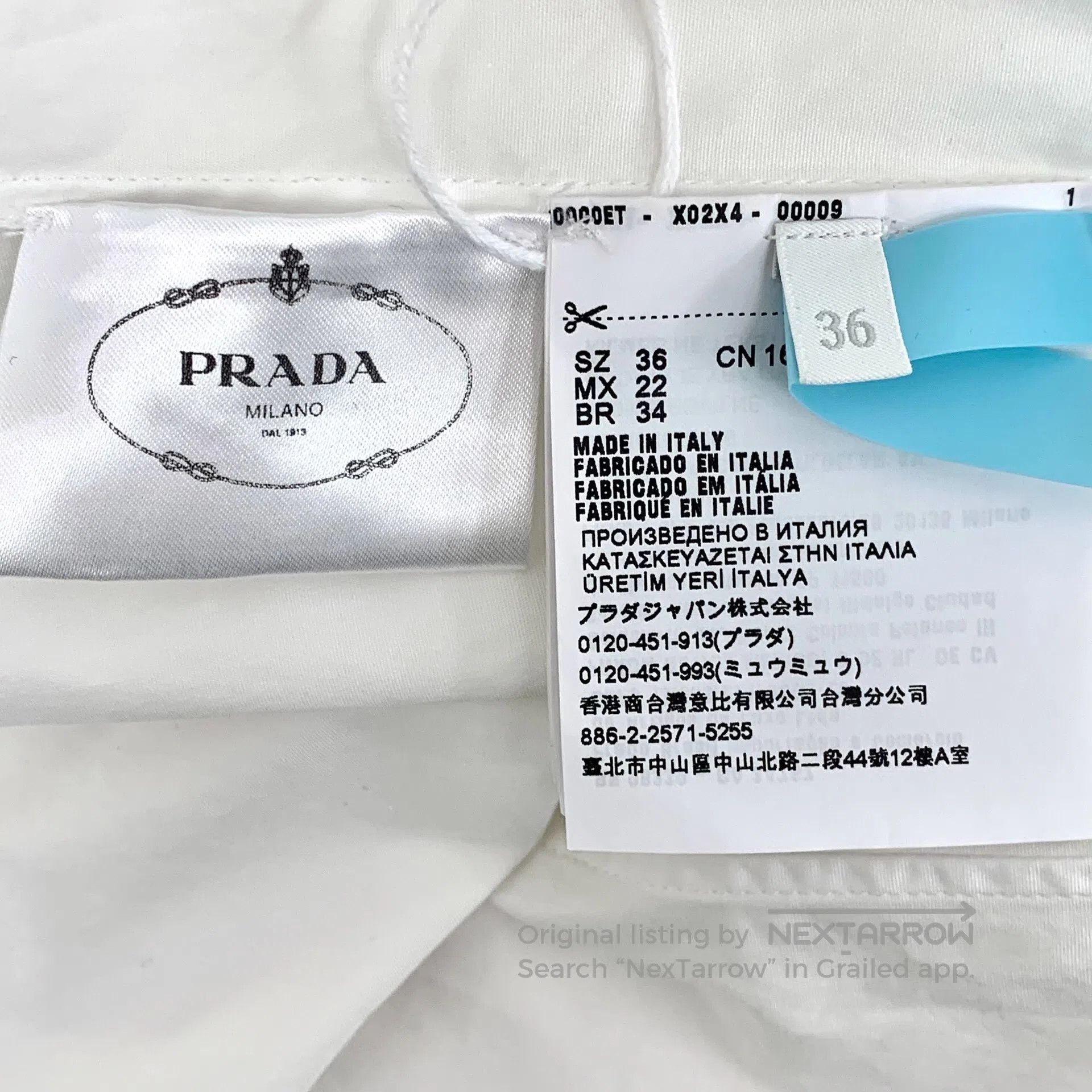Prada Prada White logo letter embroidery cotton lapel single-bre Size XS / US 0-2 / IT 36-38 - 7 Thumbnail