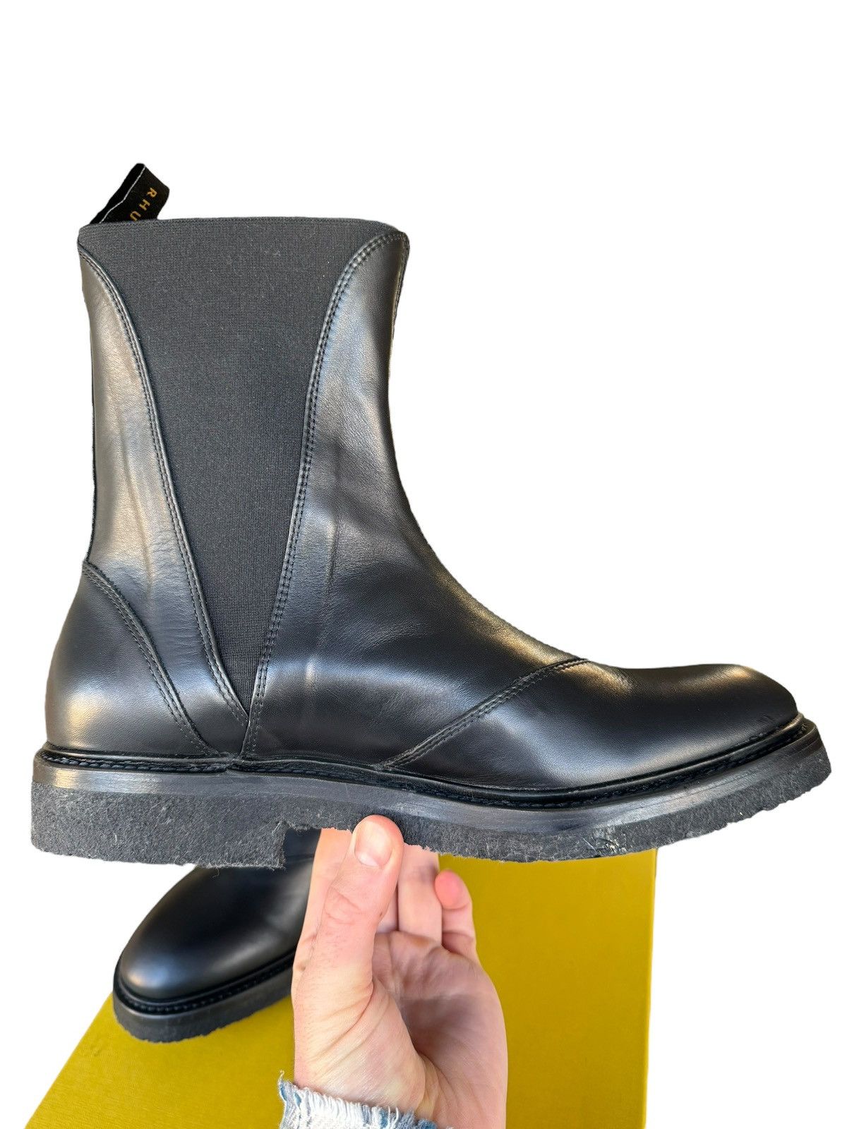 Rhude Unreleased 2020 Black Mid Chelsea Boot Size US 9 / EU 42 - 9 Thumbnail