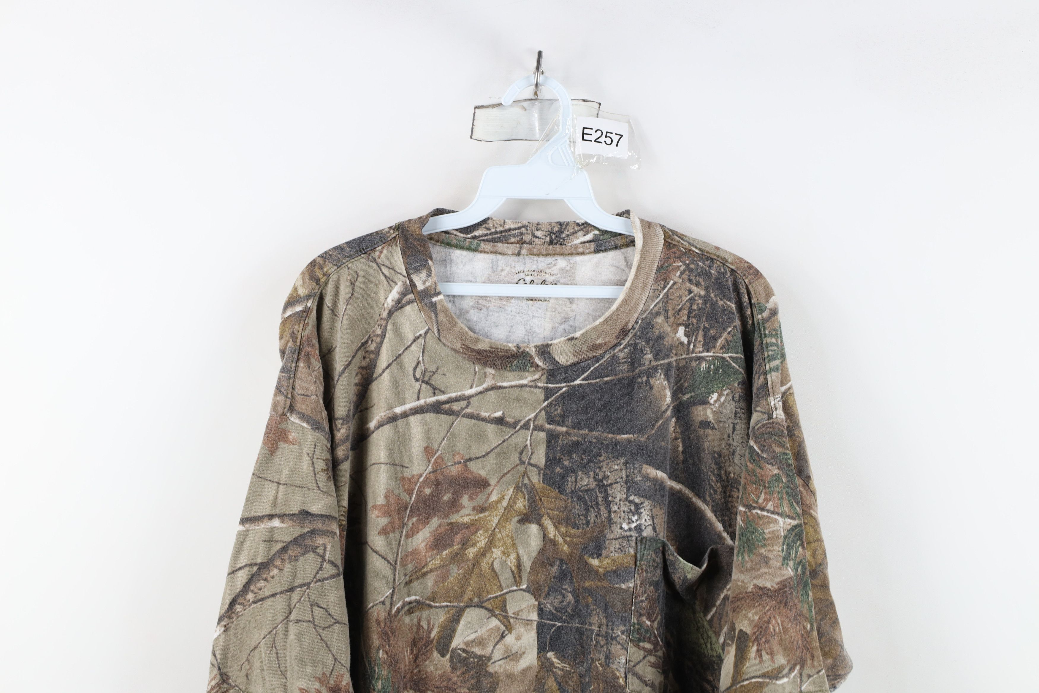 Cabelas Vintage Cabelas Heavyweight Camouflage Pocket T-Shirt Cotton Size US XXL / EU 58 / 5 - 2 Thumbnail