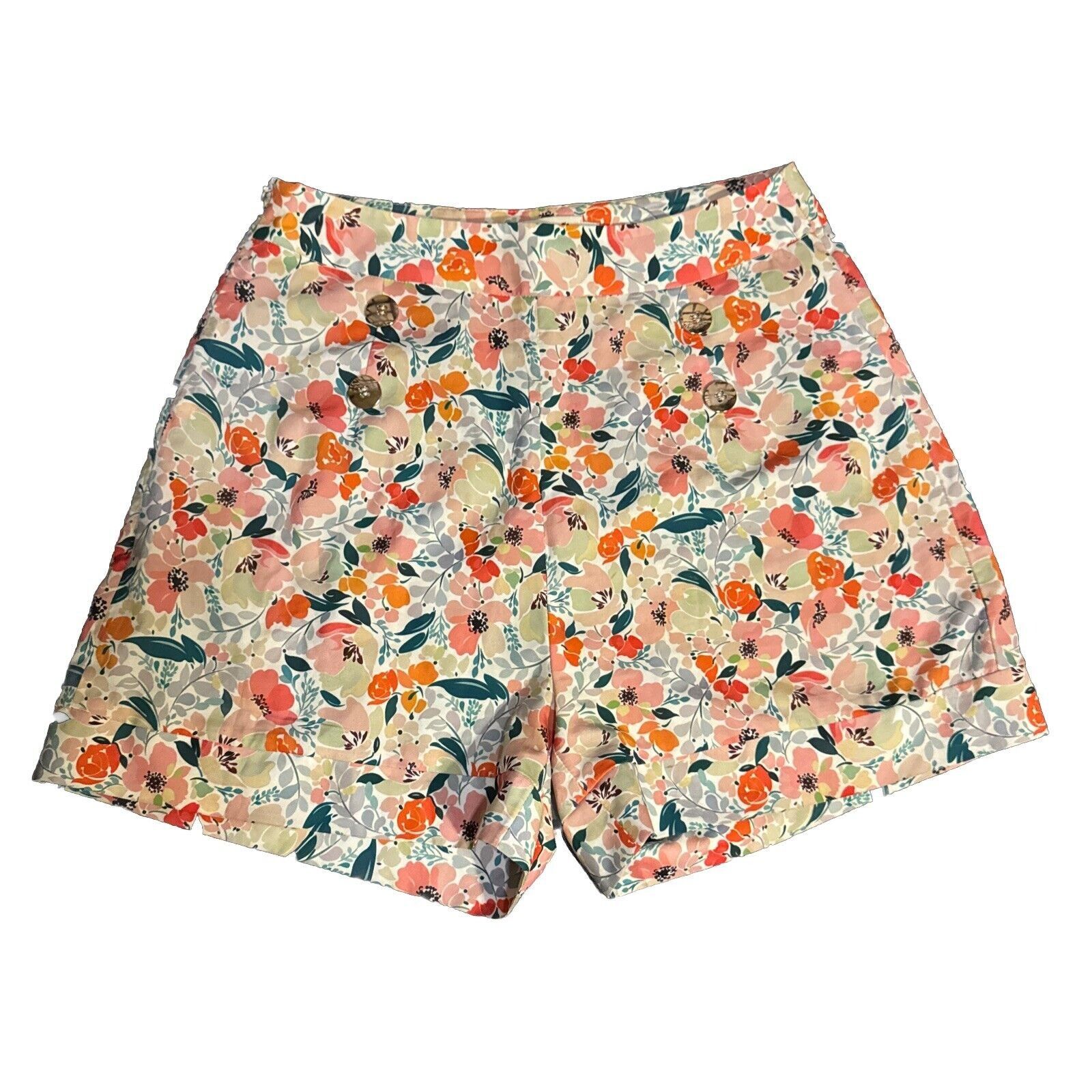 Other Molly Bracken Floral Shorts Lightweight Wrinkle Free Coastal Size 25" / US 0 / IT 36 - 1 Thumbnail