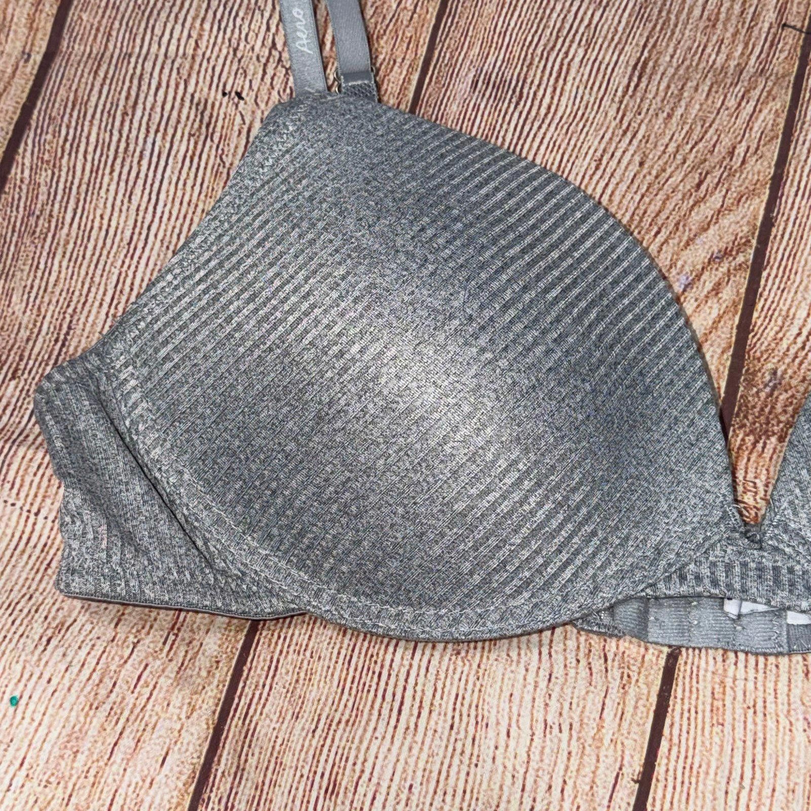 Aeropostale Aeropostale 36C Gray Padded PushUp Bra Size ONE SIZE - 2 Thumbnail
