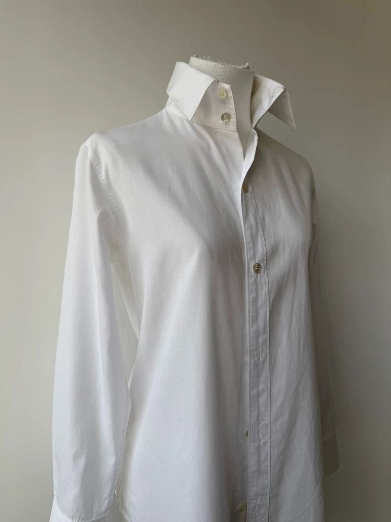 Yohji Yamamoto Yohji Yamamoto Yohji Yamamoto Femme White Long Sleeve Shir Size US S / EU 44-46 / 1 - 4 Thumbnail